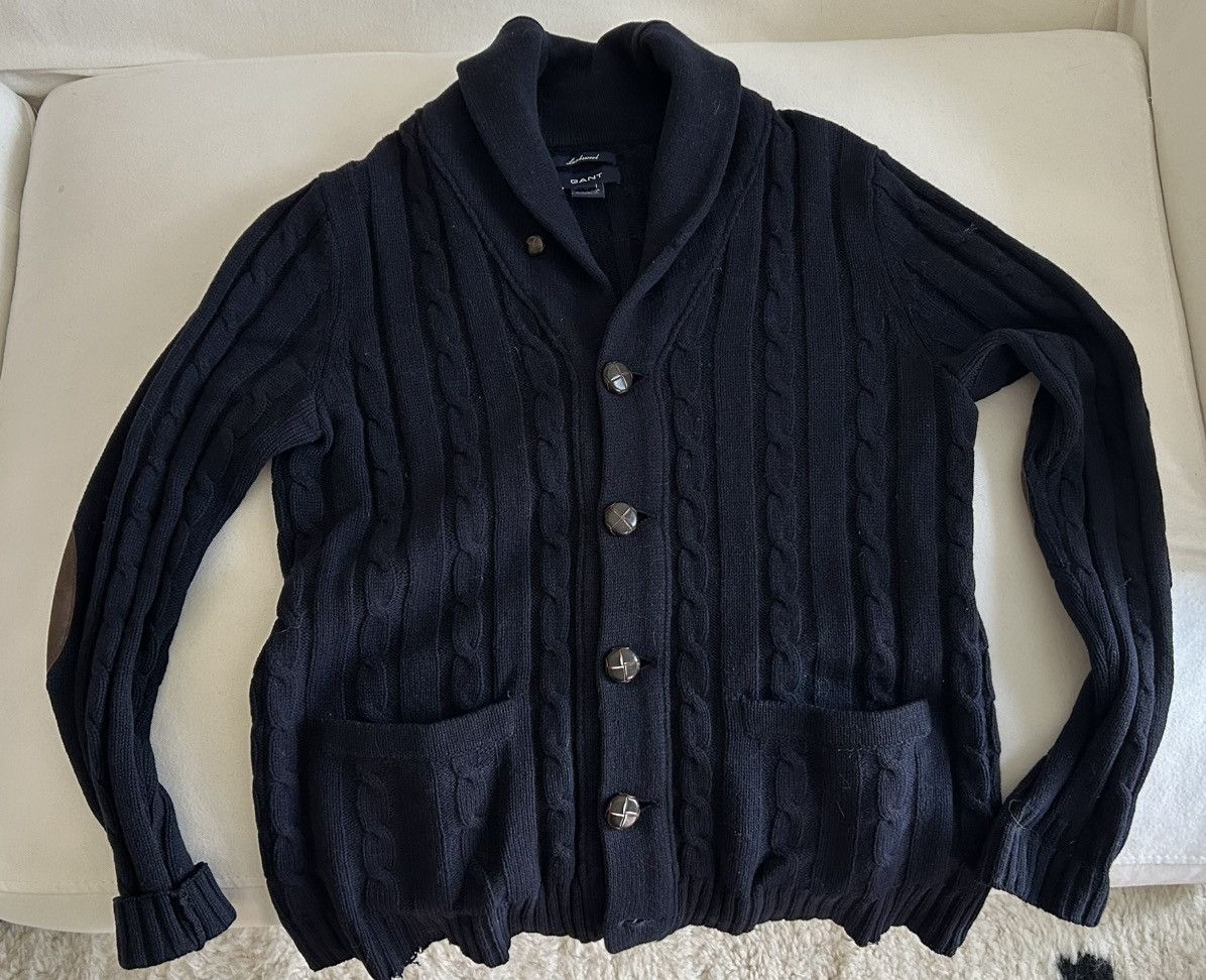Gant VINTAGE Gant navy shawl collar cardigan Size US M / EU 48-50 / 2 - 1 Thumbnail