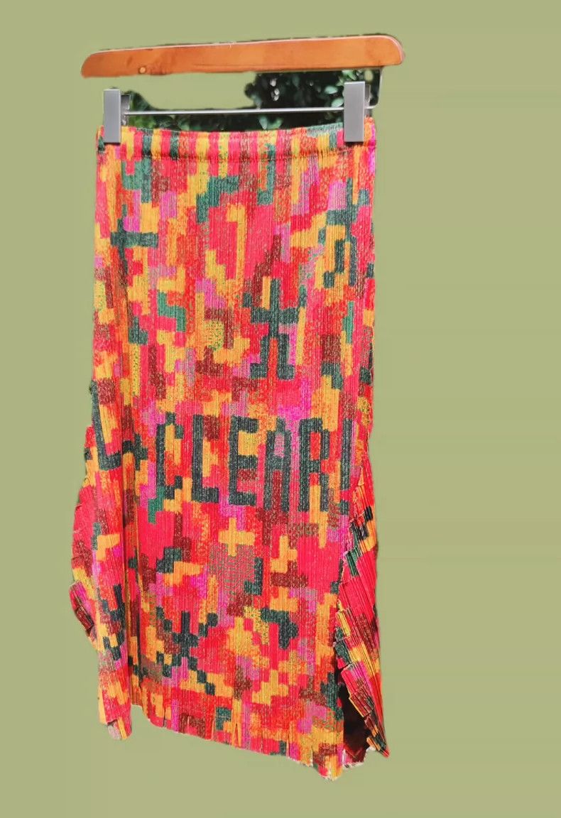 Issey Miyake Issey Miyake Vintage Mosaic Fringe Skirt Set - dmc Size US 30 / EU 46 - 1 Thumbnail