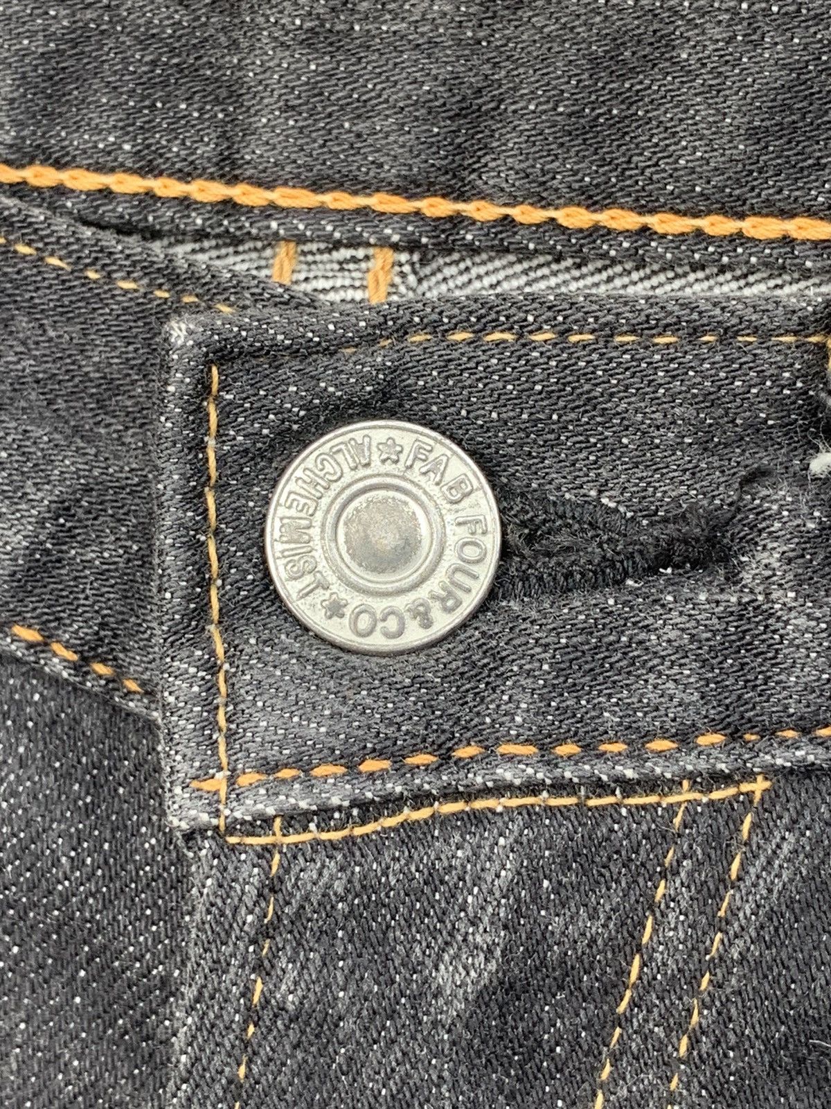 Alchemist Alchemist Fab Four Flare Stretching Leather Patch jeans Size US 27 - 12 Thumbnail