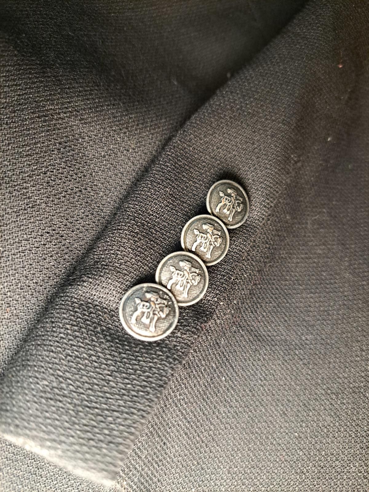 Hart Schaffner Marx Hart Schaffner Marx Blazer Mens 48L Black Silver Buttons Size 48L - 4 Thumbnail