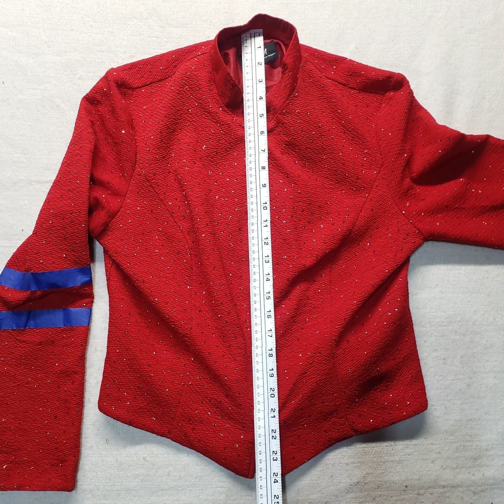 Melissa M.H.M. Melissa Harper Jacket Red Adult Women M Medium Embellished Long Sleeve Womens Top Gift 90s Concert? Size M / US 6-8 / IT 42-44 - 7 Thumbnail