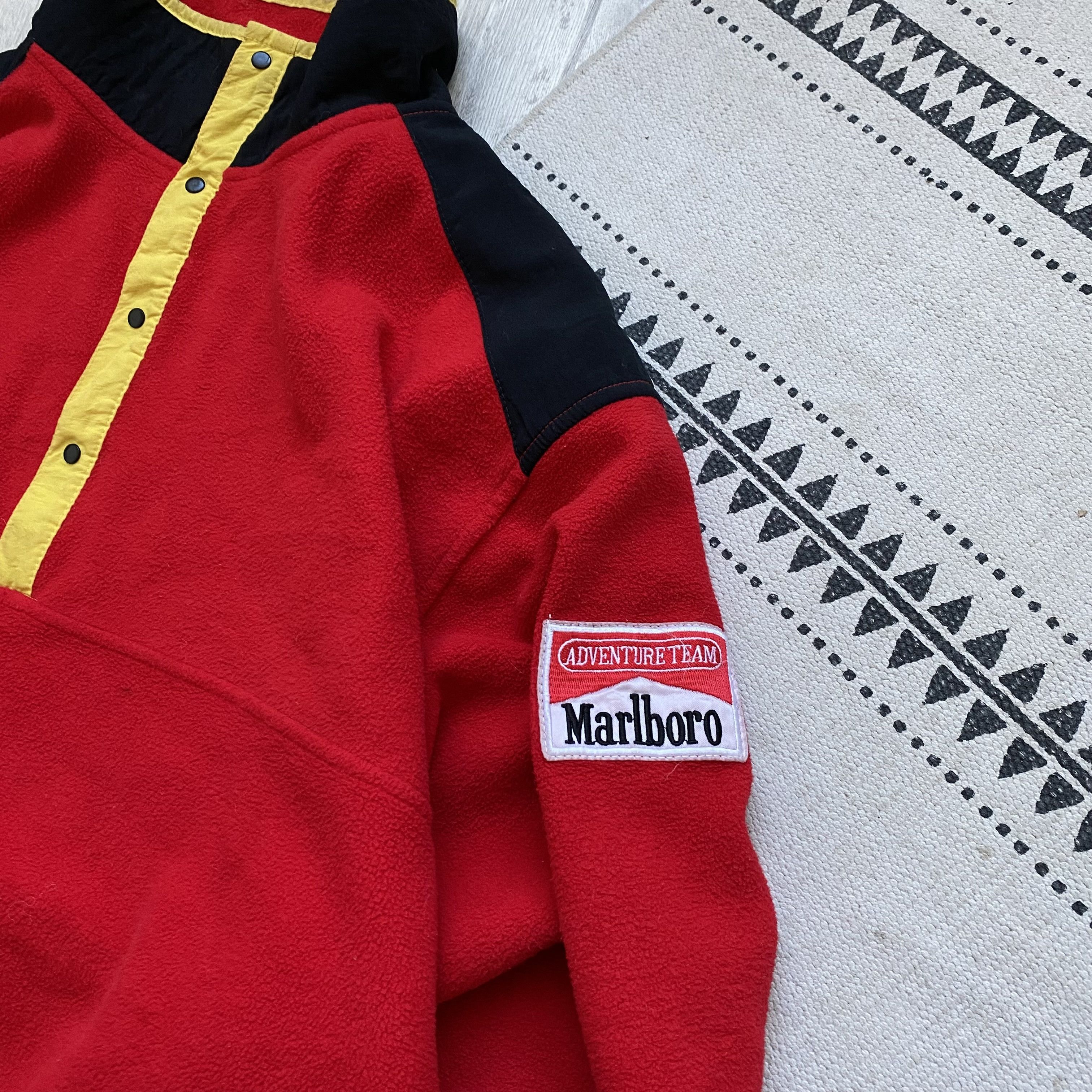 Marlboro Vintage 90s Marlboro Fleece Sweater Patagonia Synchilla vibe Size US XL / EU 56 / 4 - 4 Thumbnail