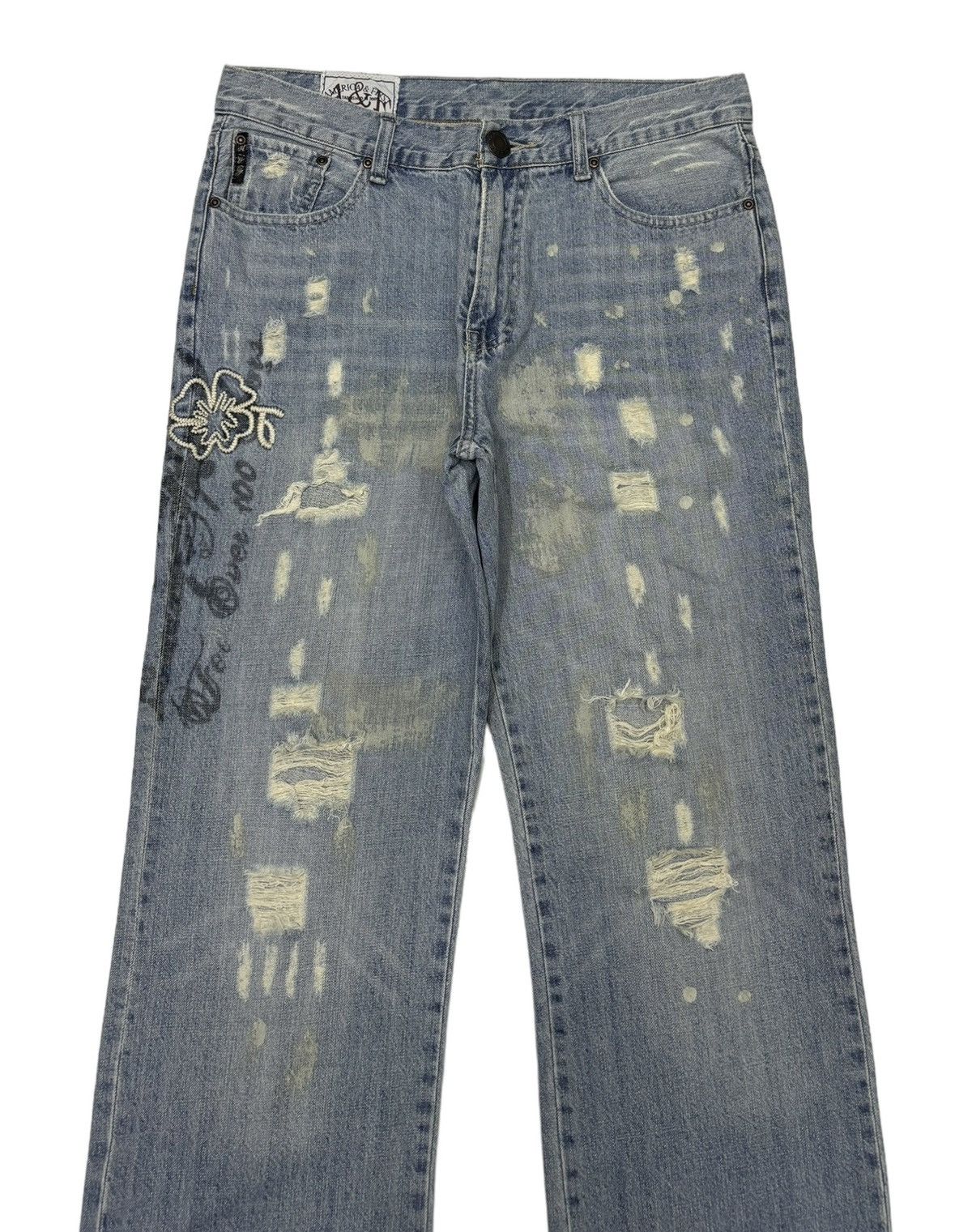 Abercrombie & Fitch 🔥ABERCROMBIE & FITCH BAGGY DENIM JEANS AMERICA & FIRST Size US 34 / EU 50 - 3 Thumbnail
