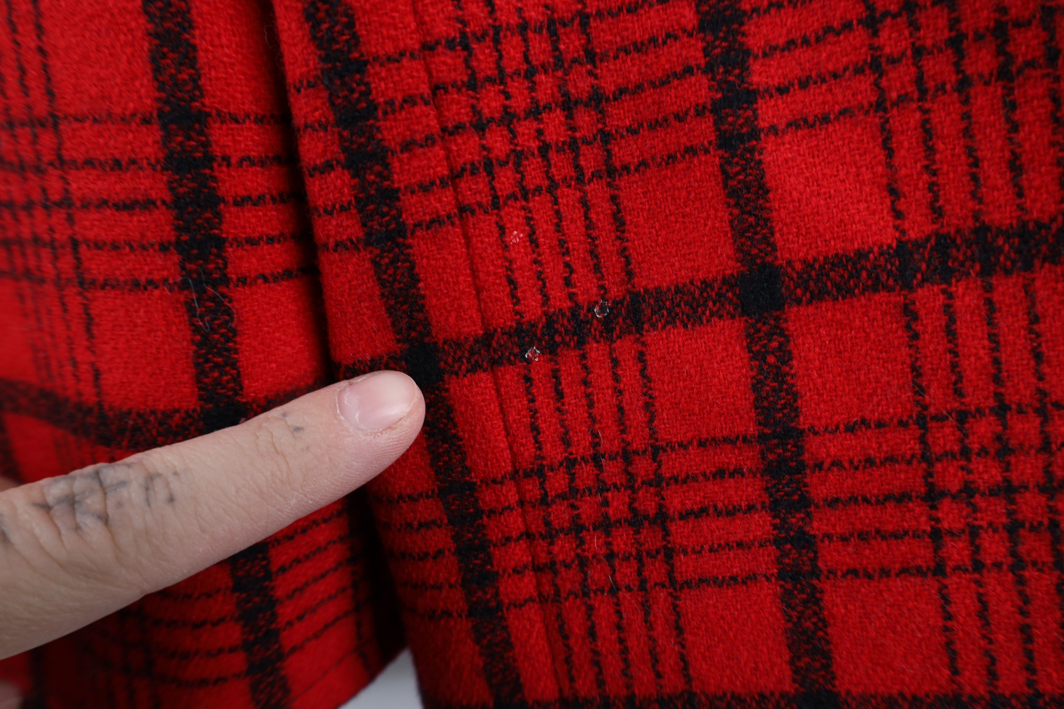 Pendleton × Vintage Vintage 90s Pendleton Wool Blazer Jacket Red Plaid USA Size XXL / US 16-18 / IT 52-54 - 4 Thumbnail