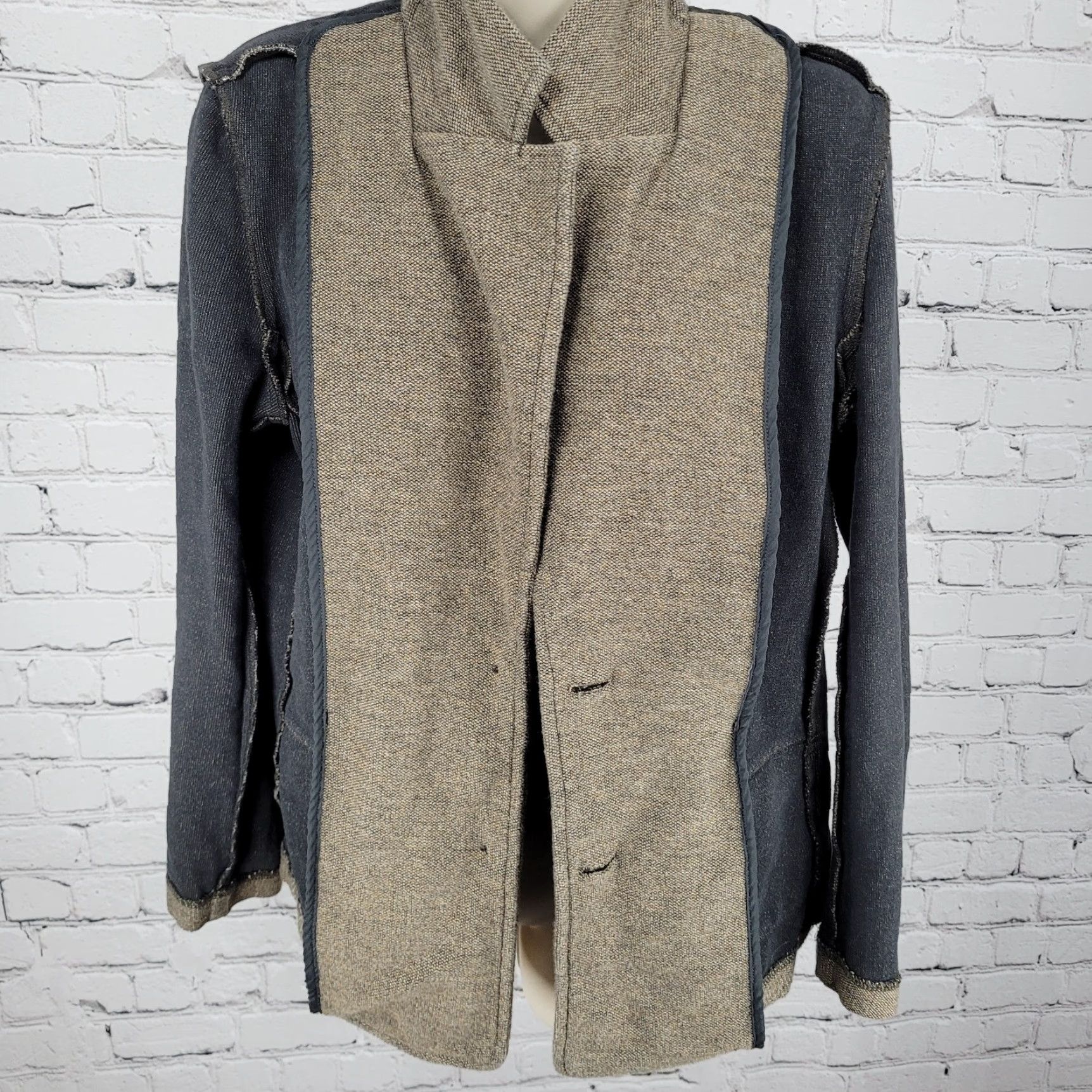 J. Jill J. Jill Jacket Women M Brown Textured Cotton Blend Buttoned Unlined Short Collared Pockets Size M / US 6-8 / IT 42-44 - 5 Thumbnail