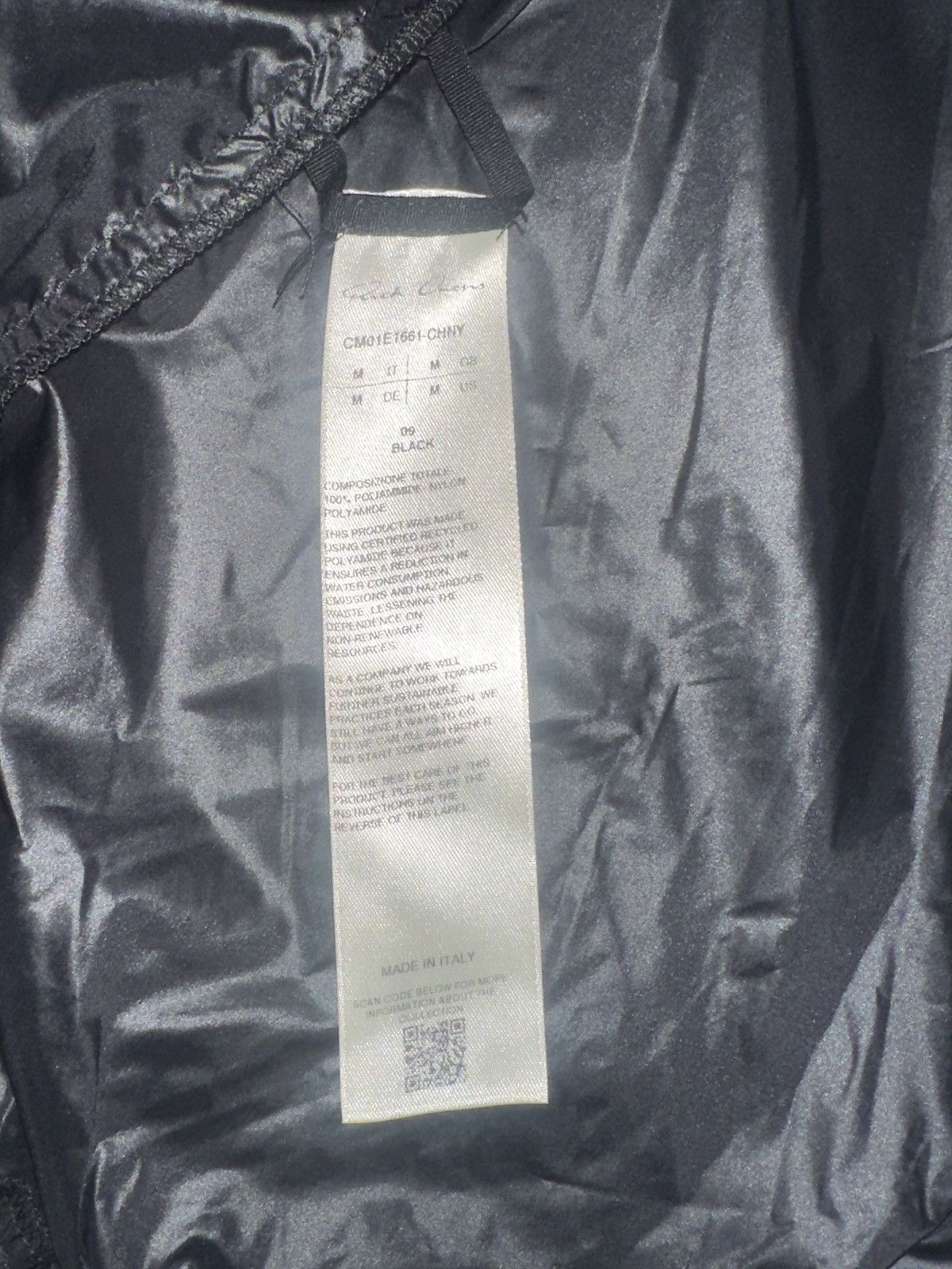 Champion × Rick Owens SS25 JUMBO JASON'S HOODIE IN BLACK LIGHT NYLON Size US M / EU 48-50 / 2 - 4 Thumbnail