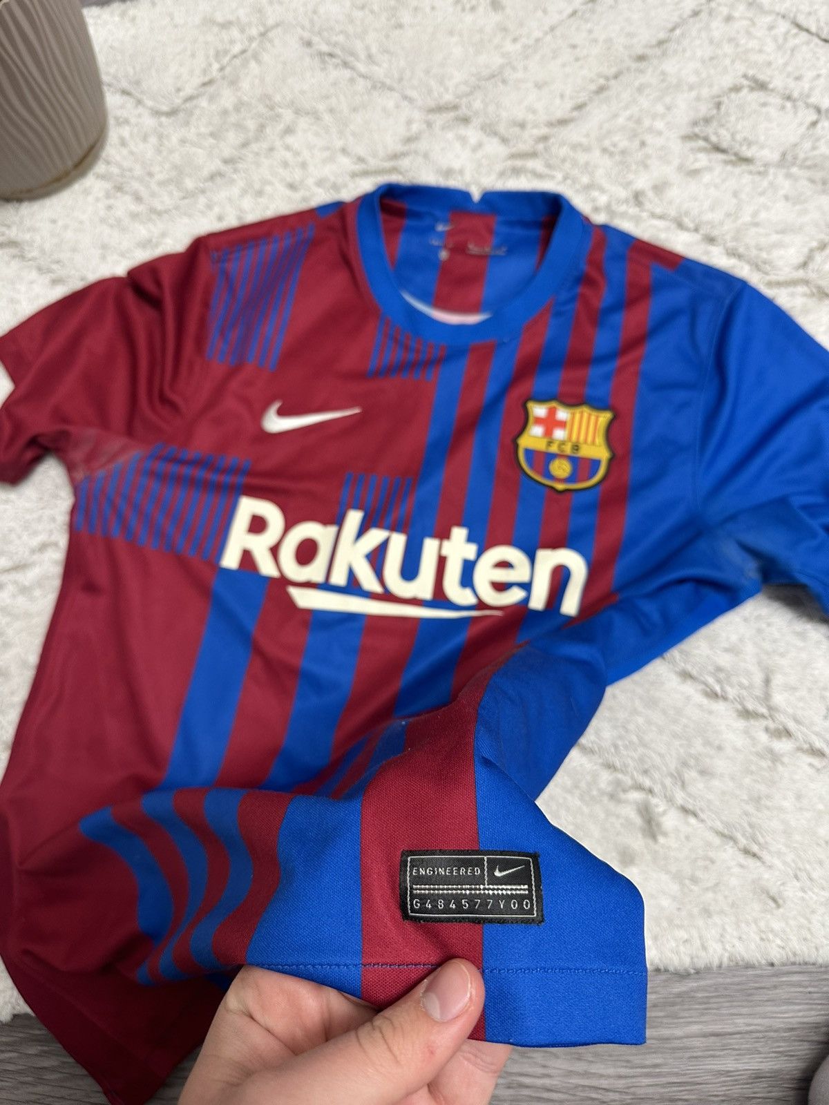 Nike Nike Barcelona 2021-2022 Home Football Jersey Rakuten Hype Size US M / EU 48-50 / 2 - 7 Thumbnail