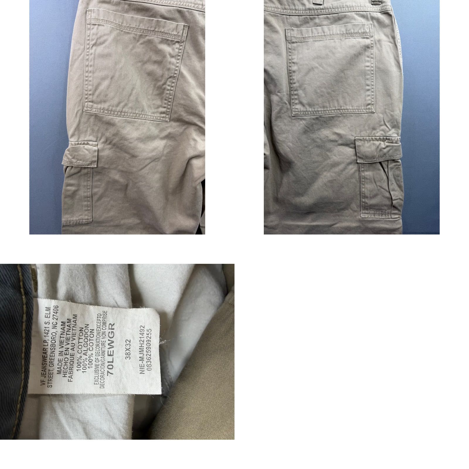 Wrangler Wrangler Cargo Pants Mens Tan Khaki Relaxed Fit Cotton Workwear 38x32 Size US 38 / EU 54 - 8 Thumbnail