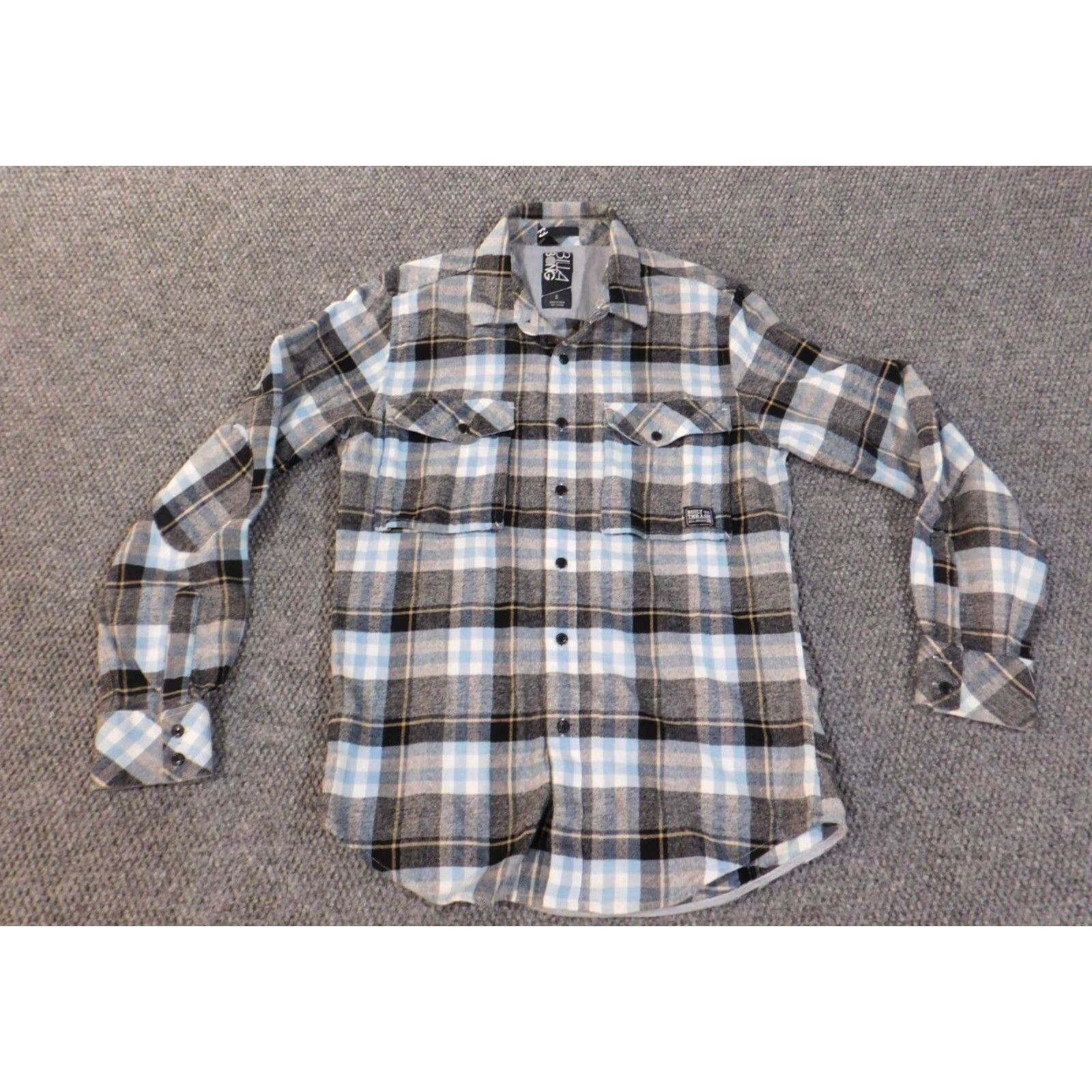 Billabong Billabong Shirt Mens Small Gray Plaid Button-Up Long Sleeve Cotton Nylon Flannel Outdoor Classic Button-Down Collared Button 1990s? Size US S / EU 44-46 / 1 - 3 Thumbnail