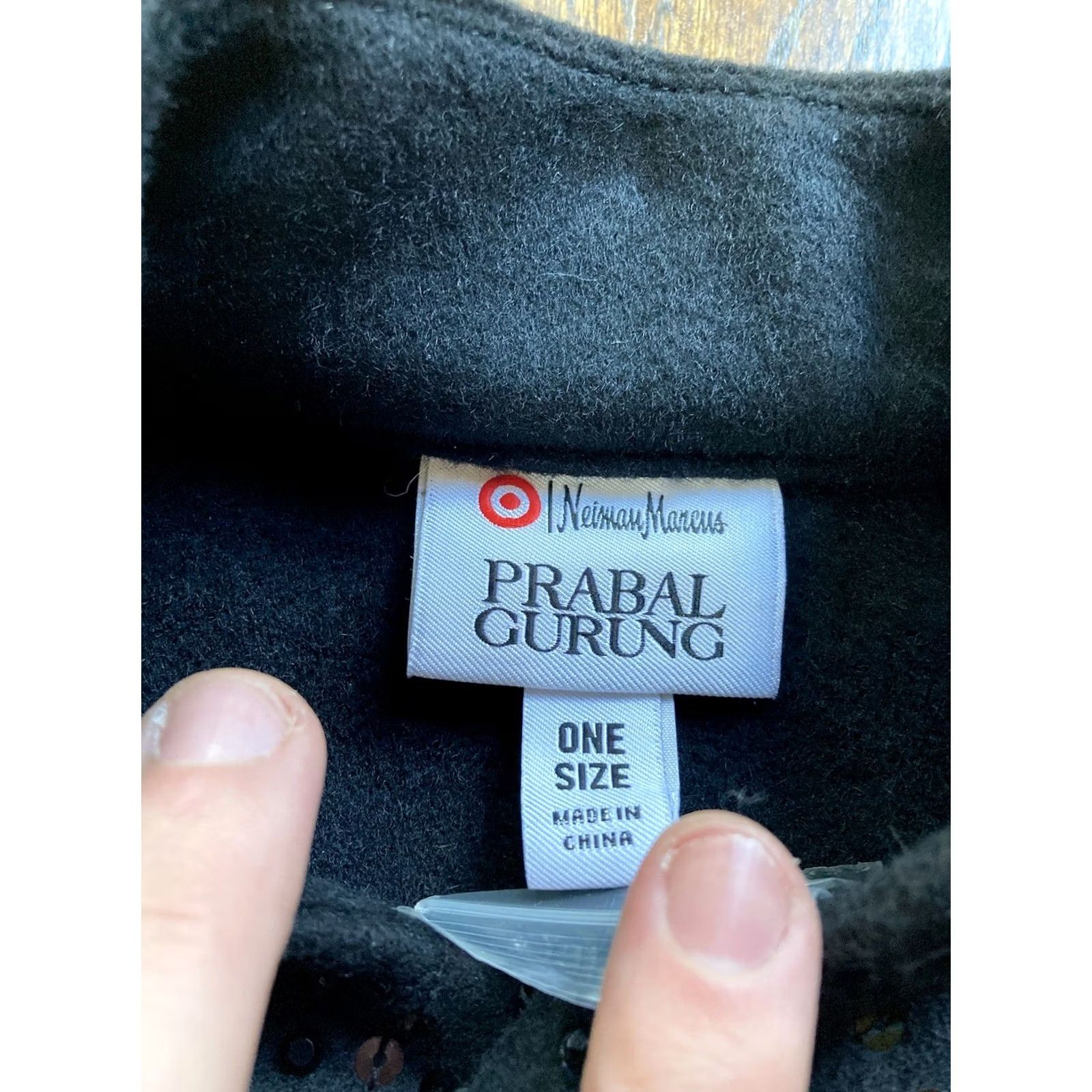 Prabal Gurung NWT Prabal Gurung Cape Wool Black Bow Sequin One Size Womens Size ONE SIZE - 6 Thumbnail