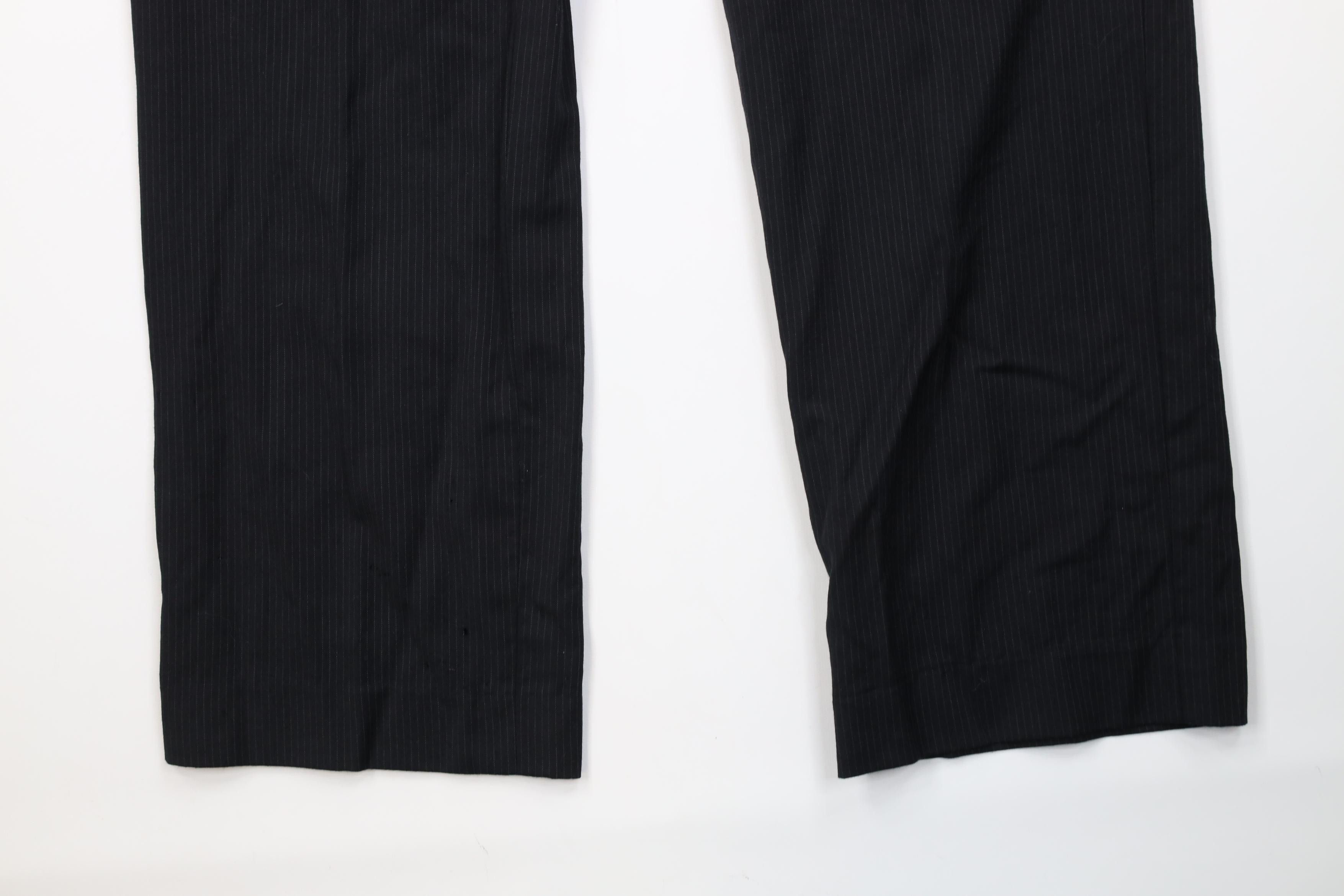 Vintage Vintage 90s Streetwear Pinstriped Wide Leg Chino Pants Size US 34 / EU 50 - 4 Thumbnail