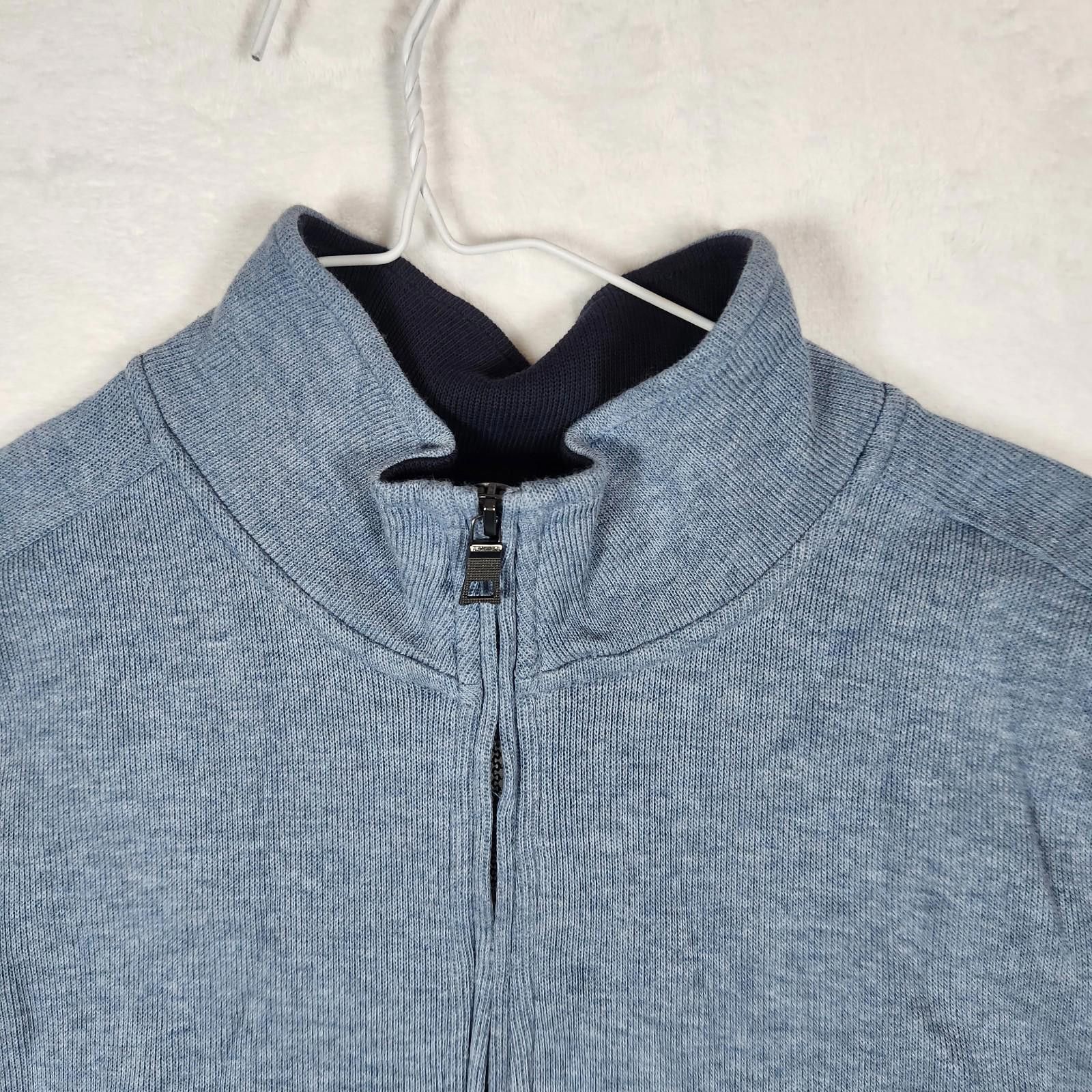 Nautica Nautica Long Sleeve Quarter Zip Pullover Blue Mens Size XL Size US XL / EU 56 / 4 - 5 Thumbnail