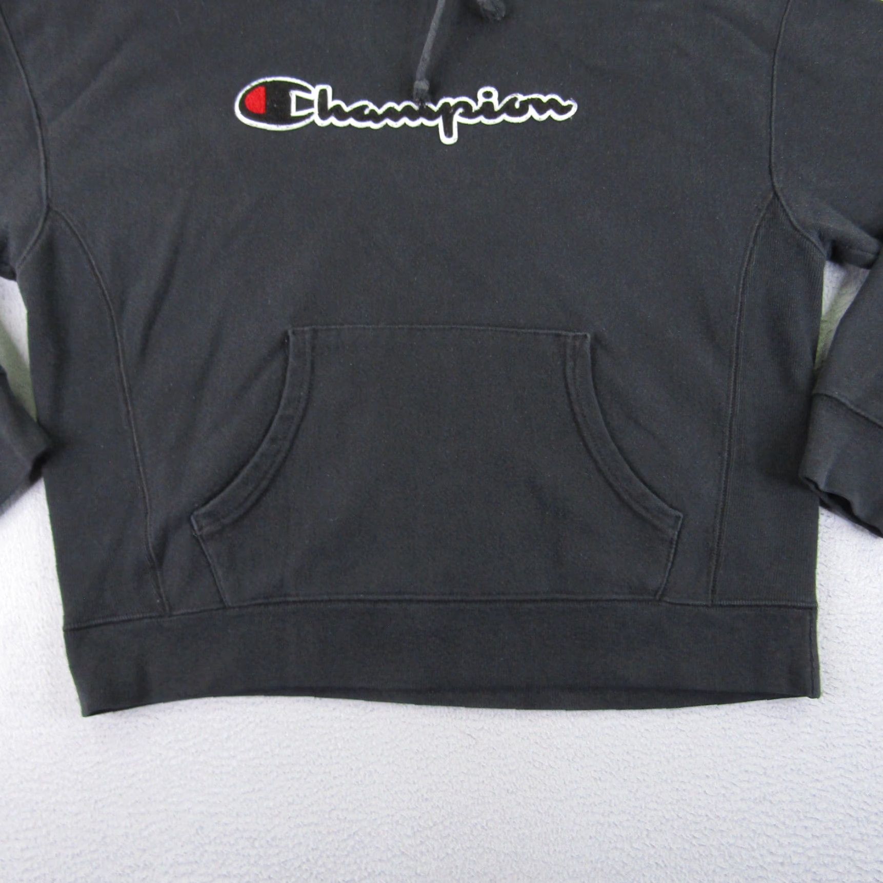 Champion VINTAGE Champion Hoodie Womens Large Pullover Sweater Black Cotton Blend Casual Sports Outdoor Men Size L / US 10 / IT 46 - 5 Thumbnail