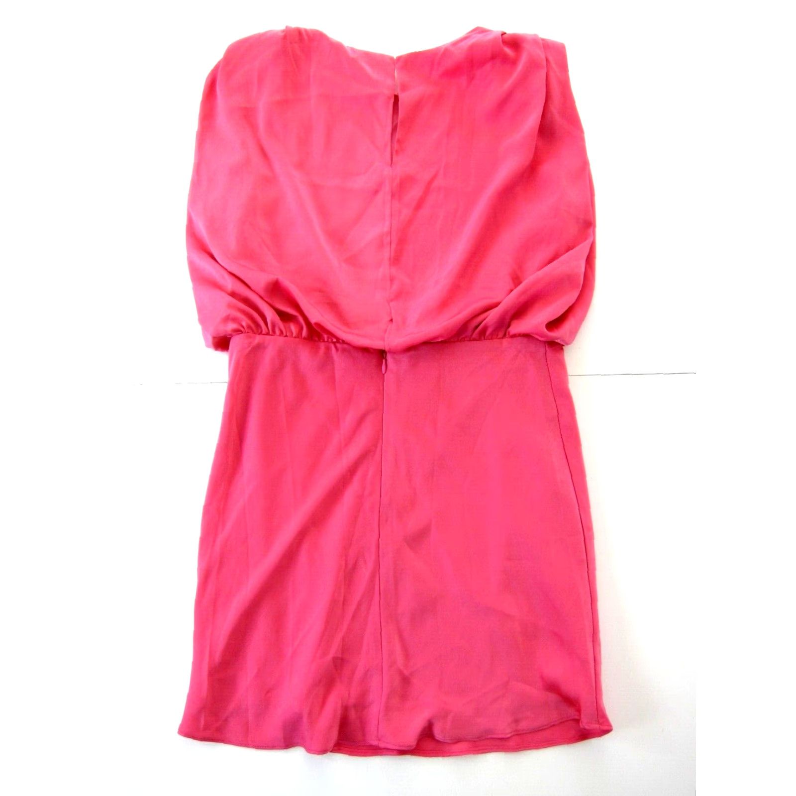 Vintage DO+BE Pink Silky Sleeveless High Neck Sheath Cocktail Prom Dress M Size M / US 6-8 / IT 42-44 - 2 Thumbnail