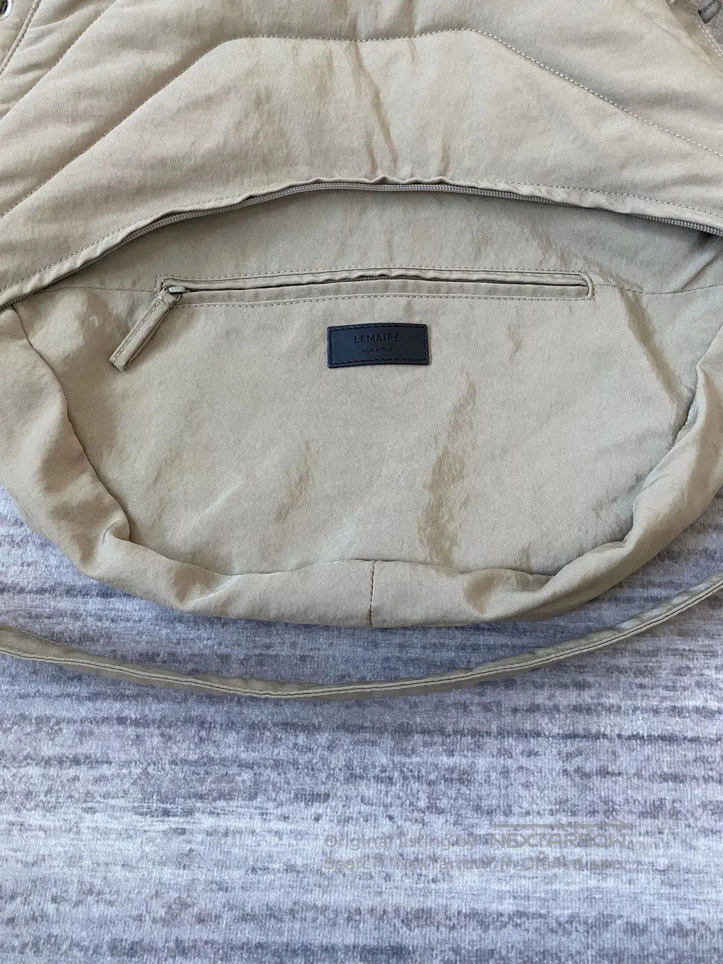 Lemaire Lemaire Soft Game Khaki Crossbody Canvas Bag. Size ONE SIZE - 7 Thumbnail