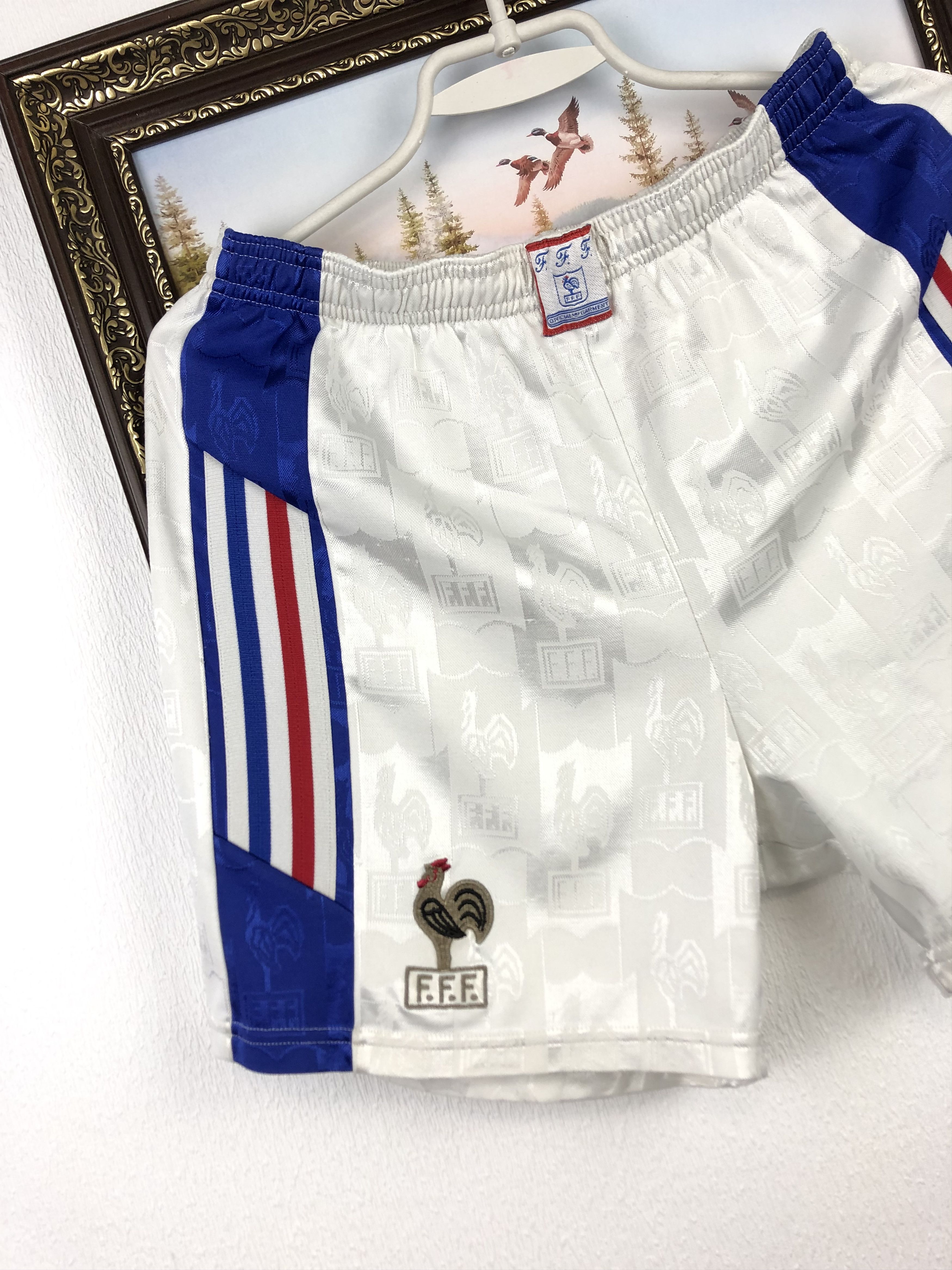 Adidas Vintage 1996 Adidas France Football Shorts Soccer White M Size US 32 / EU 48 - 3 Thumbnail
