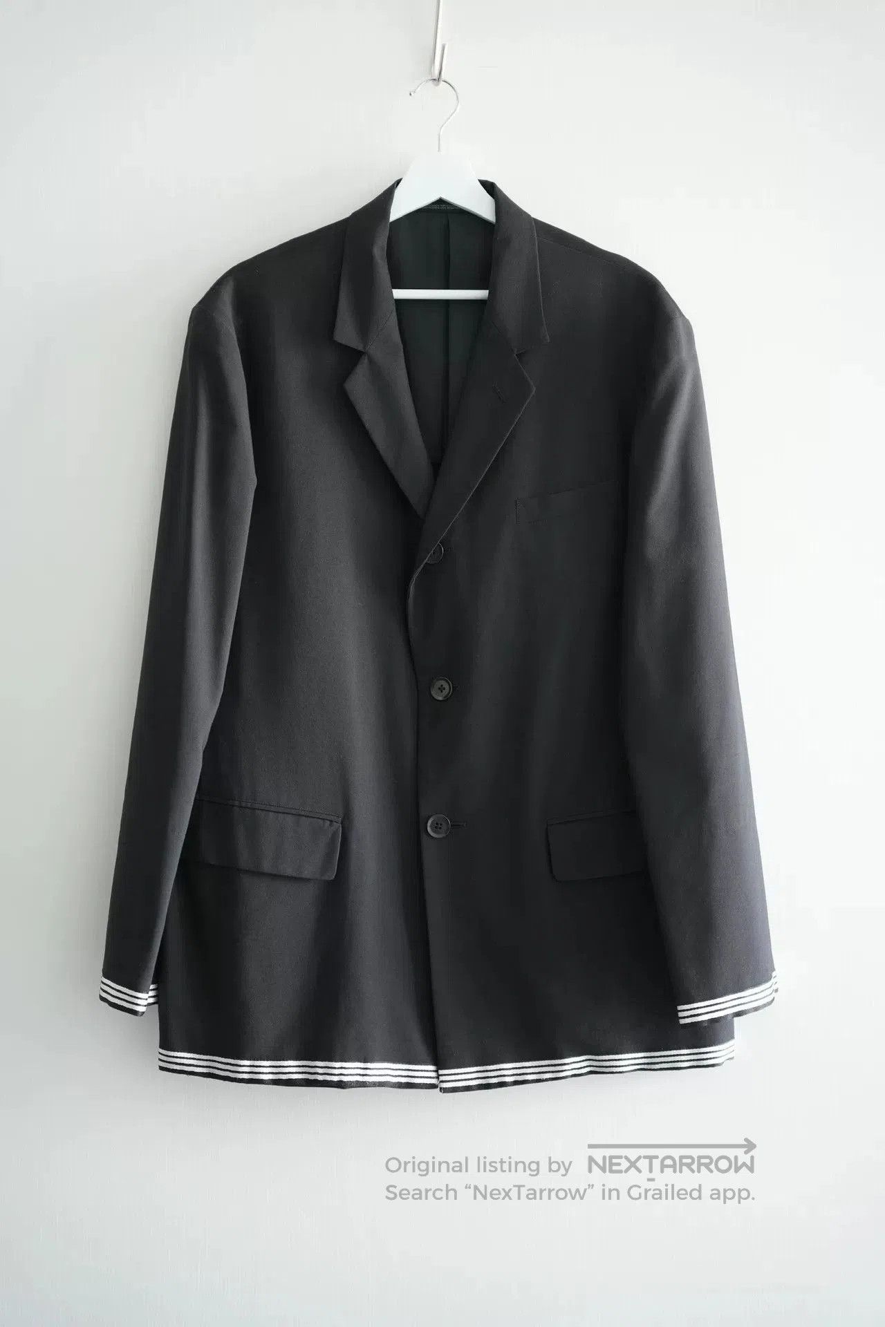 Yohji Yamamoto Yohji Yamamoto Striped Suit Jacket. Size US L / EU 52-54 / 3 - 1 Thumbnail