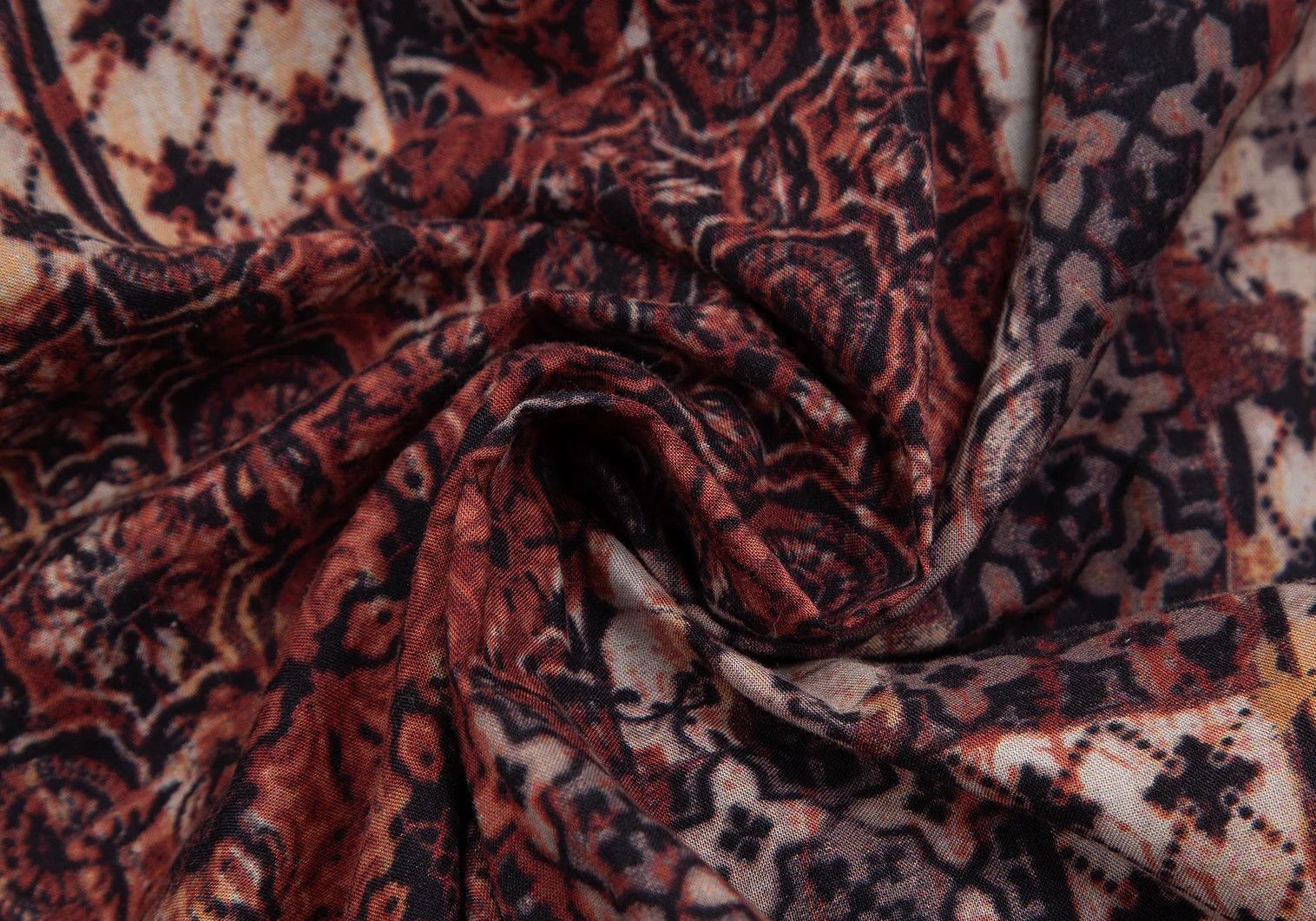 Jean Paul Gaultier Cotton Kilim Pattern Short Sleeve Shirt in Brown 48 Size US M / EU 48-50 / 2 - 11 Thumbnail