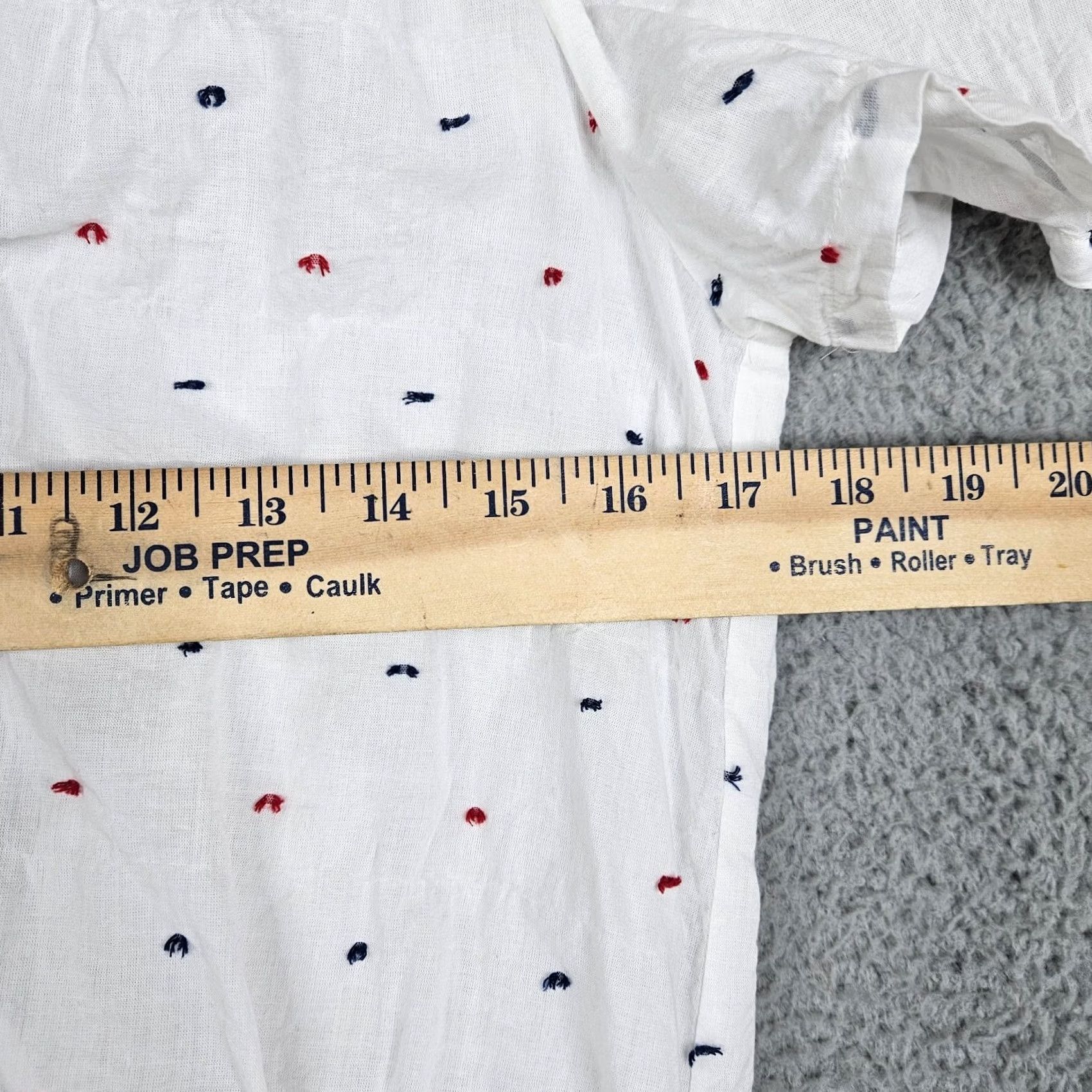 Madewell Wrap Madewell Tie Front Short-Sleeve Blouse XS Women Multicolor V-Neck Casual Regular Shirt Womens Size XS / US 0-2 / IT 36-38 - 6 Thumbnail
