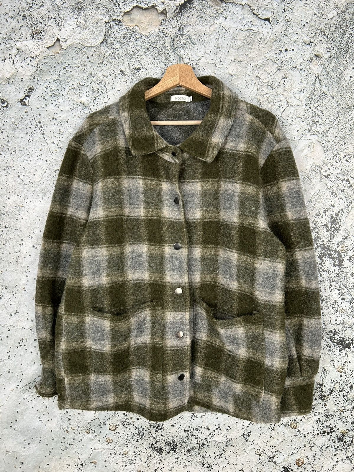 Vintage Wool Overshirt Streetwear 90s Vintage Premium Rare Size US L / EU 52-54 / 3 - 1 Thumbnail