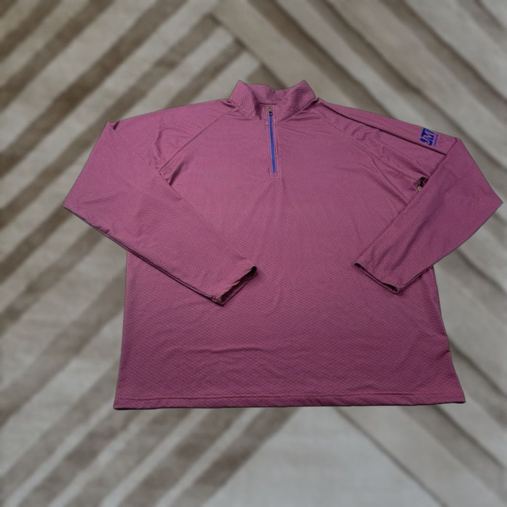 Vintage Holderness & Bourne Pullover Mens Large Amaretto Cobalt Barlow Quarter Zip Golf Size US L / EU 52-54 / 3 - 1 Thumbnail