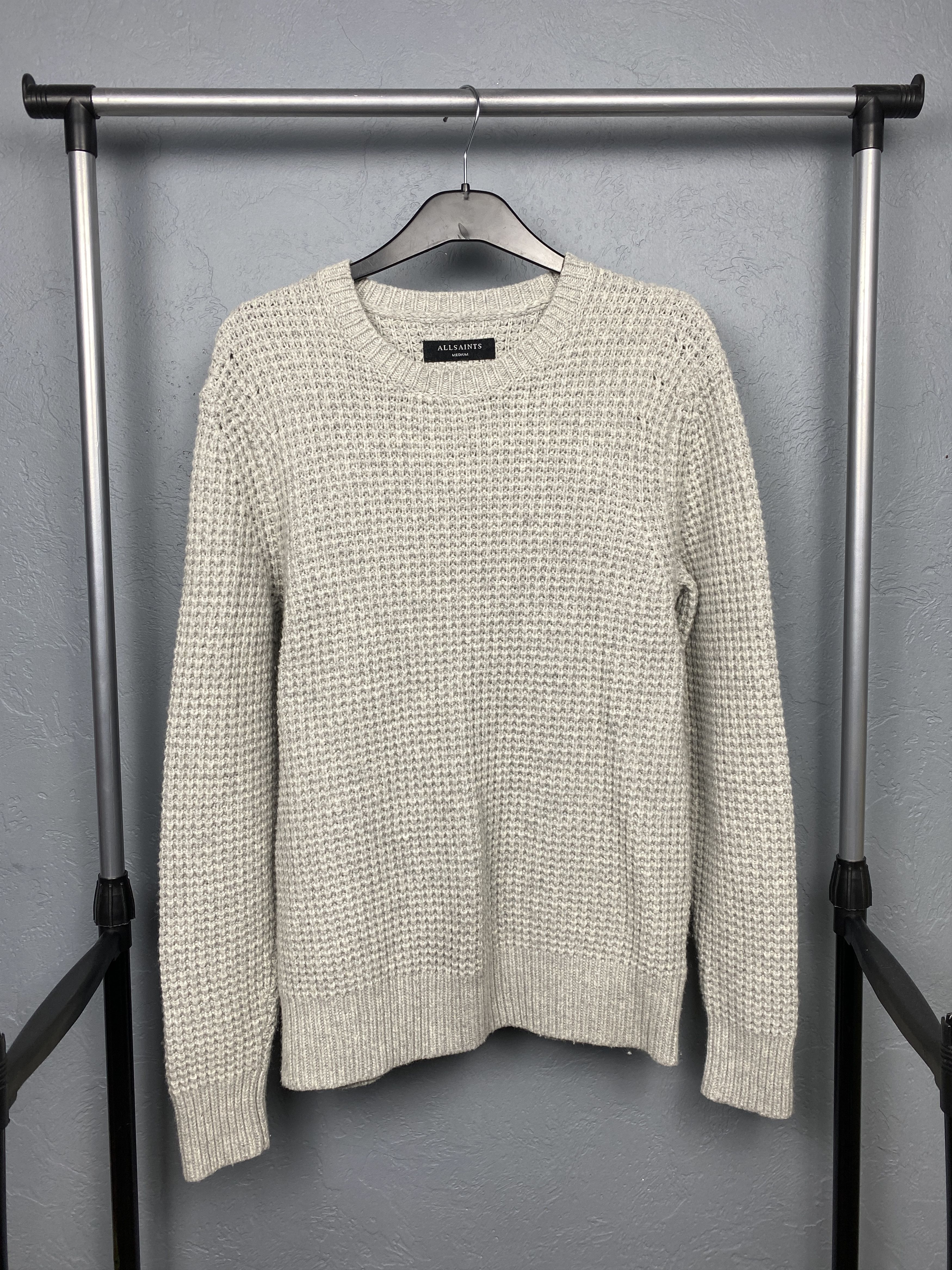Allsaints Allsaints Tornn Crew Neck Mens Wool Knit Sweater Size US M / EU 48-50 / 2 - 1 Thumbnail