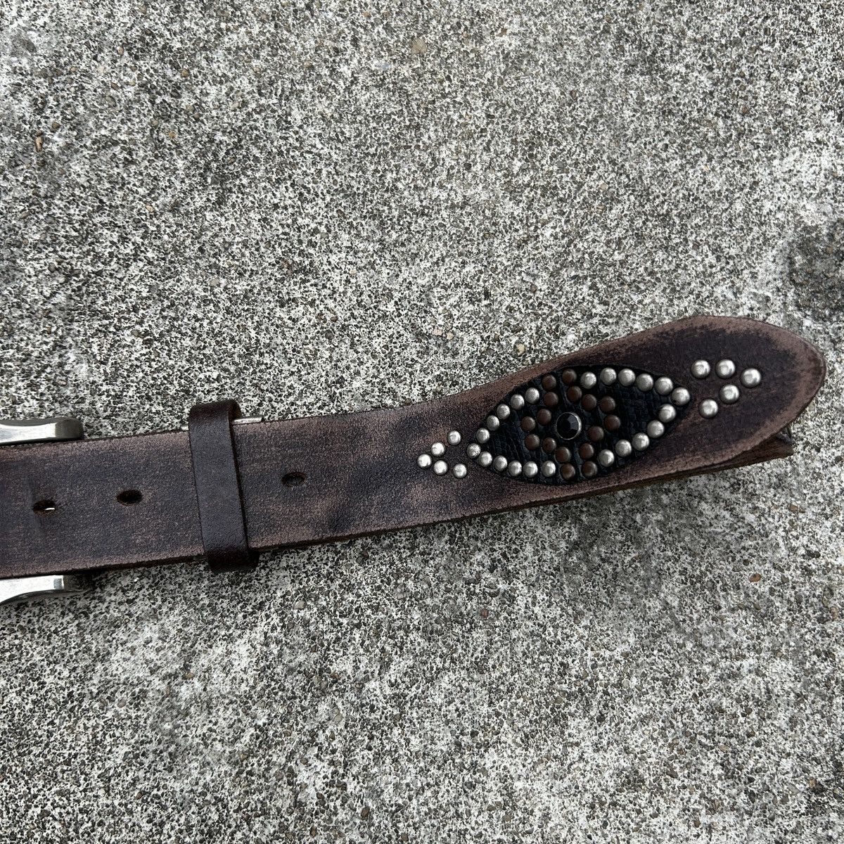 Vintage Vintage studded leather belt (Kapital Style) Size ONE SIZE - 6 Thumbnail