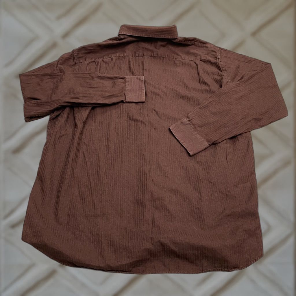 Apt. 9 Apt. 9 Shirt Mens 2XL Brown Long Sleeve Button-Down 100% Cotton Workwear Casual Size US XXL / EU 58 / 5 - 1 Thumbnail