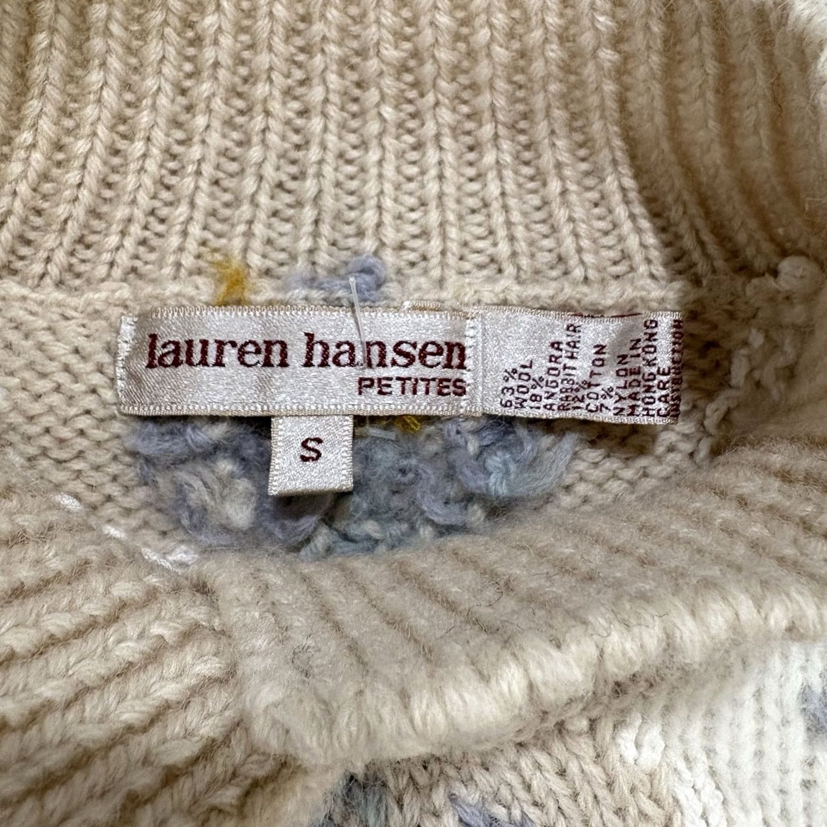Vintage VINTAGE Lauren Hansen Sweater Small Petite Wool Angora Rabbit Blend Turtleneck Size S / US 4 / IT 40 - 3 Thumbnail
