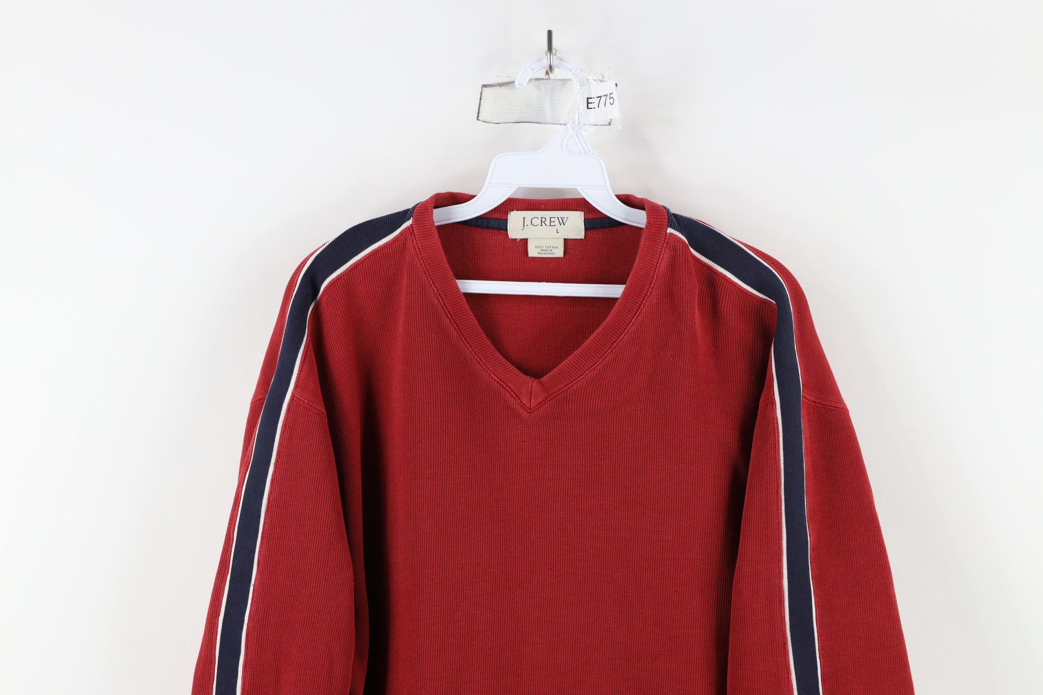 J.Crew × Vintage Vintage 90s J Crew Cotton Ribbed Knit Long Sleeve T-Shirt Size US L / EU 52-54 / 3 - 2 Thumbnail