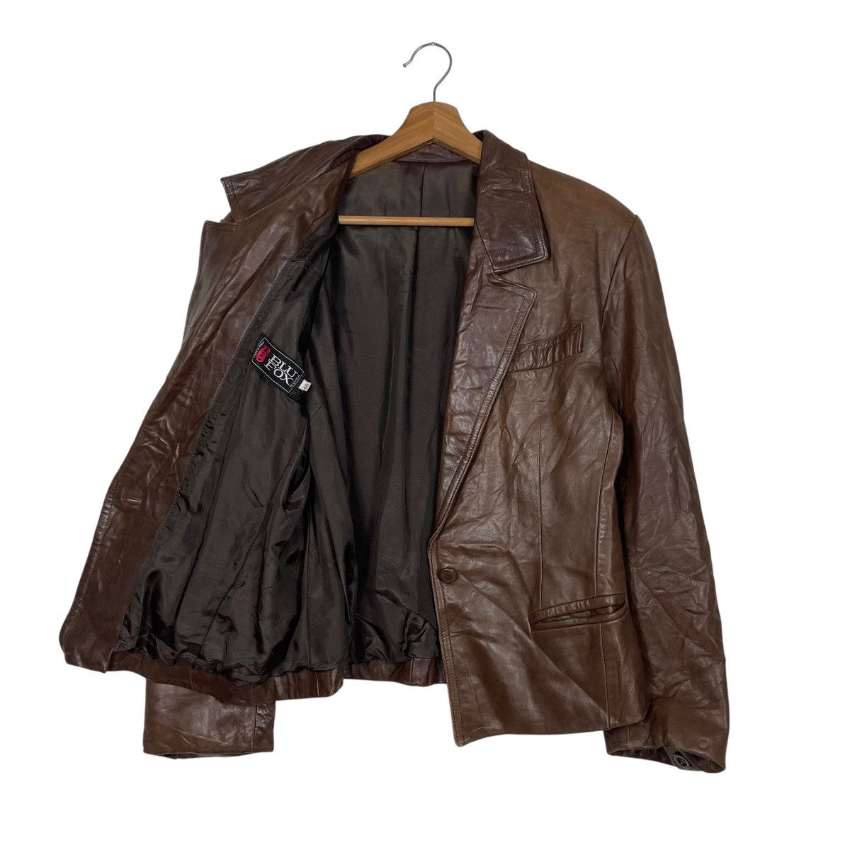 Other Blu Fox Roma Leather Jacket Size L / US 10 / IT 46 - 9 Thumbnail