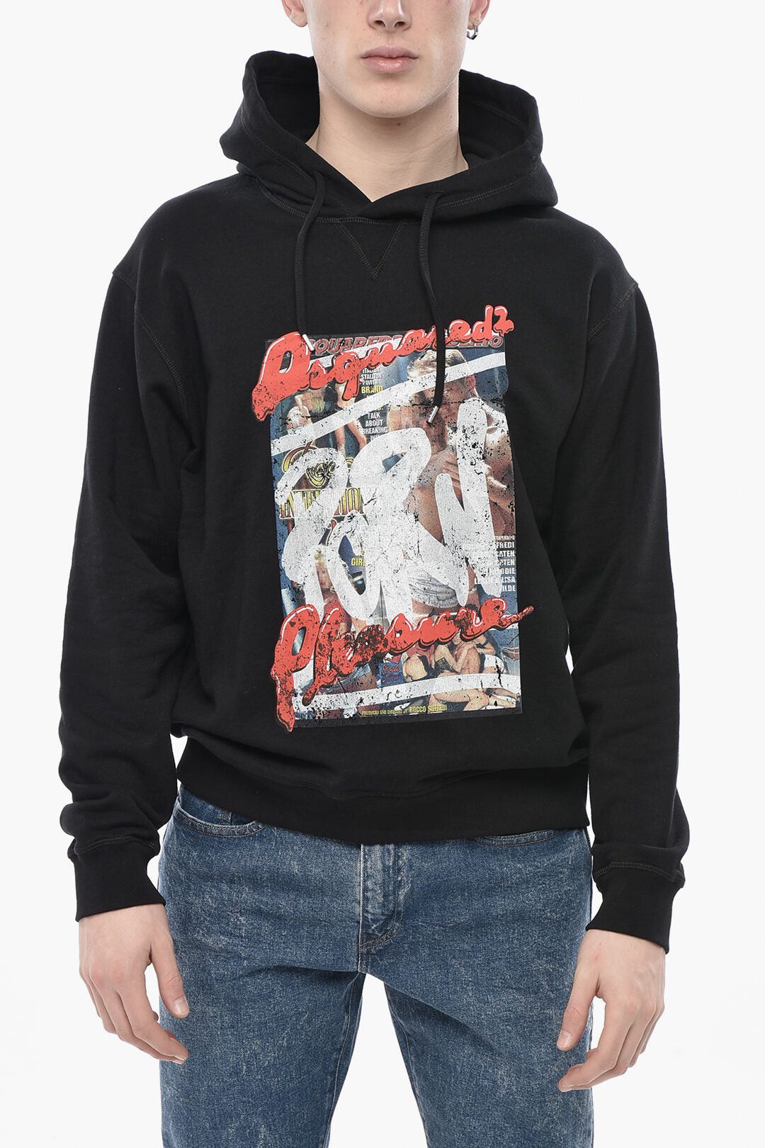 Dsquared2 Cotton Hoodie with Front Print Size US S / EU 44-46 / 1 - 1 Thumbnail