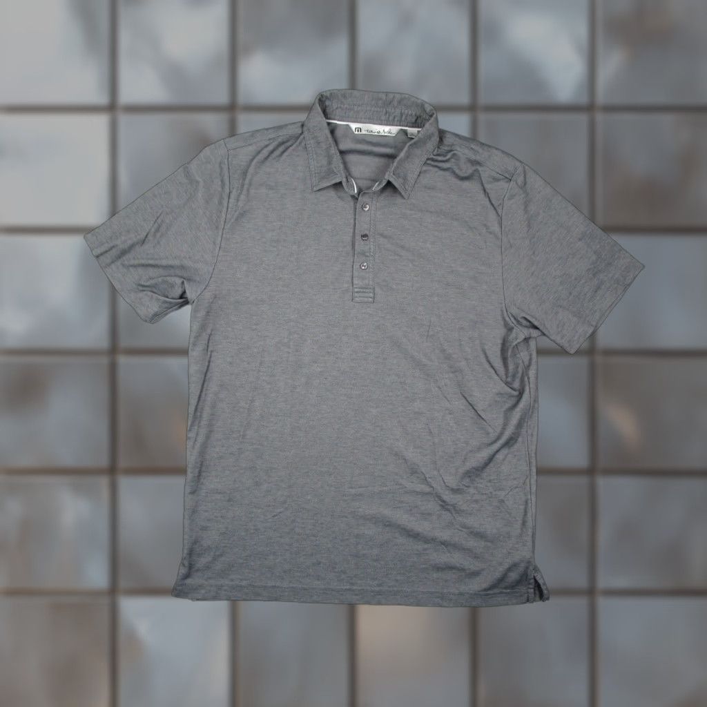 TravisMathew TravisMathew Mens XL Gray Short Sleeve Polo Shirt Pima Cotton Blend Golf Polo 61121 Size US XL / EU 56 / 4 - 1 Thumbnail