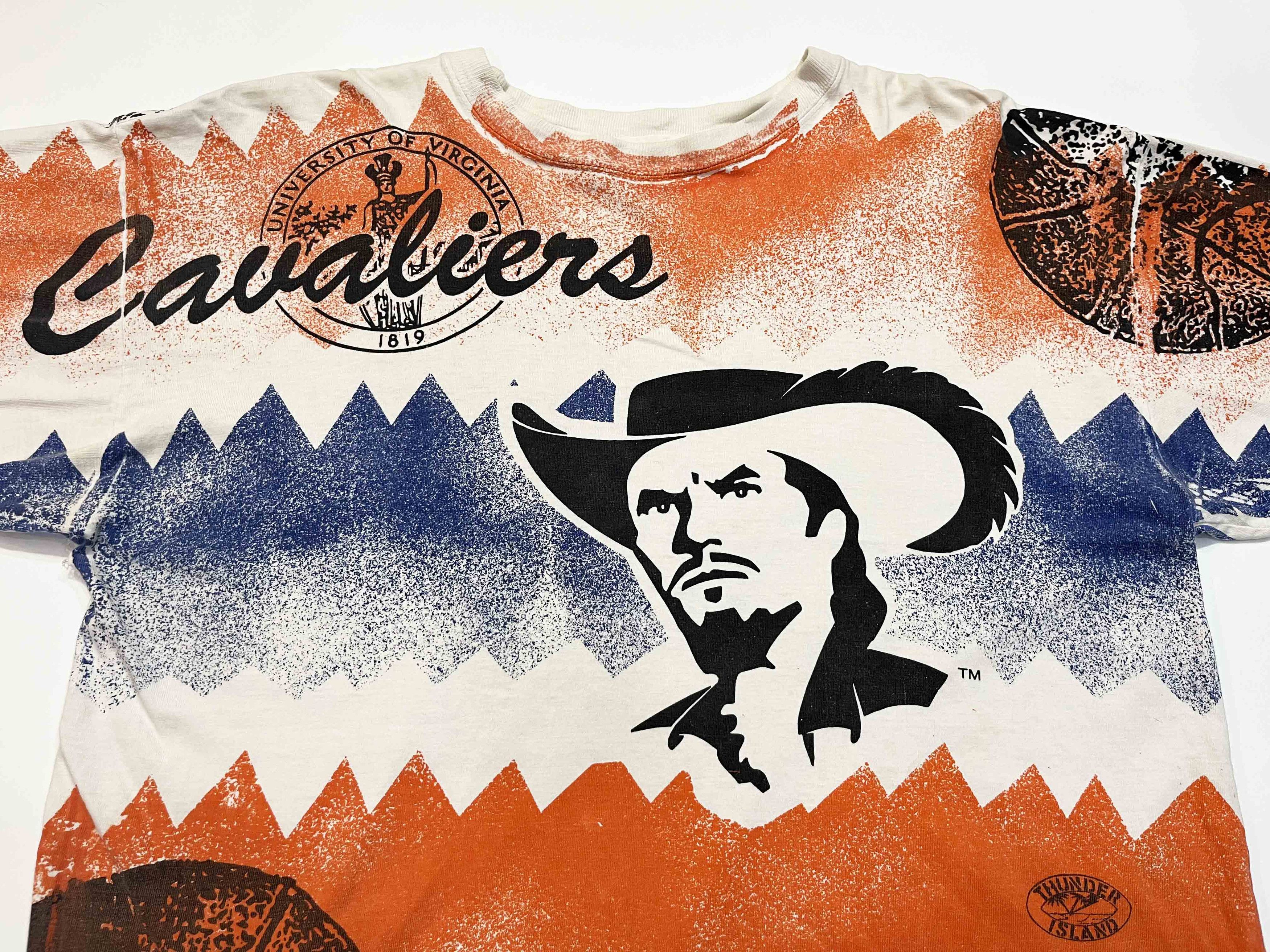 Vintage Vintage Virginia Cavaliers AOP Thunder Island T-Shirt Size US L / EU 52-54 / 3 - 2 Thumbnail