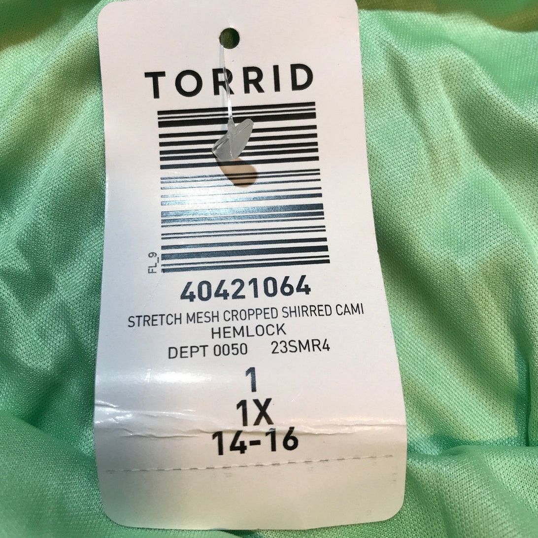 Other NWT Torrid Green Floral Mesh Square Neck Tank Top 1X Size XL / US 12-14 / IT 48-50 - 6 Thumbnail