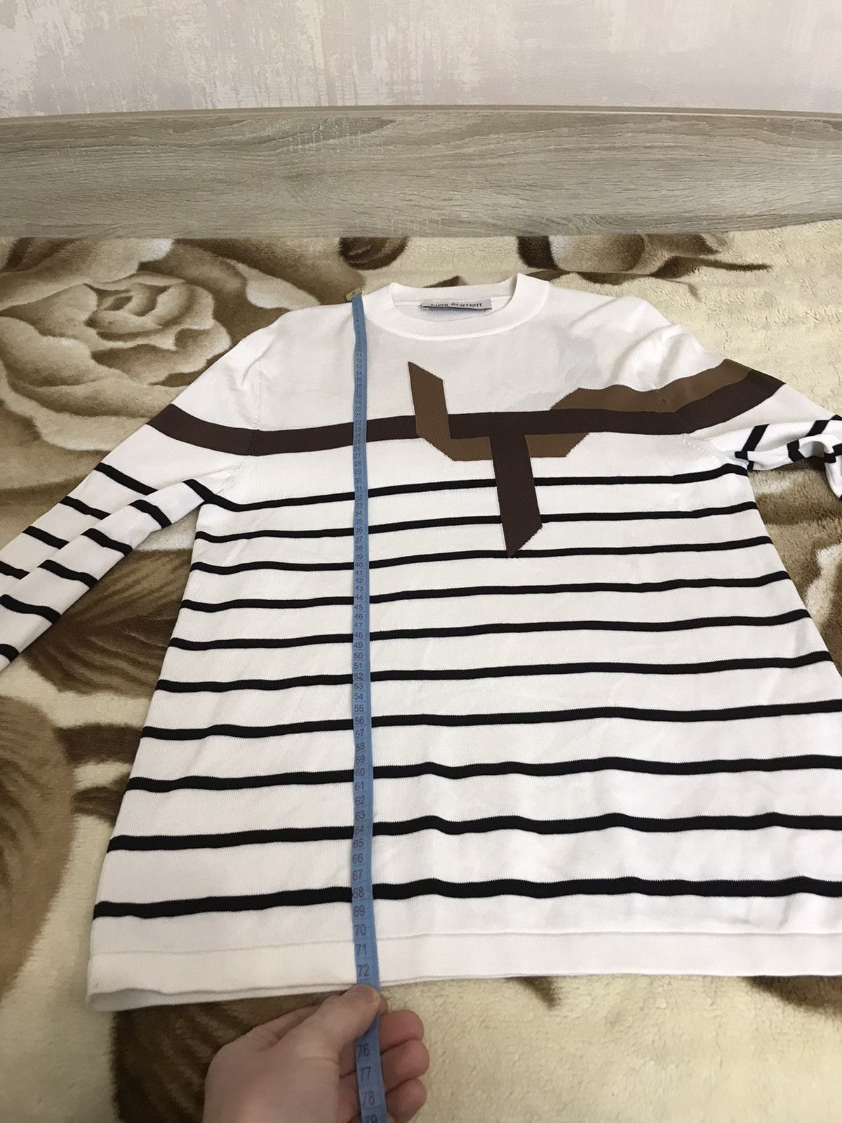 Neil Barrett 🔥 Neil Barrett Striped Knit Crew Neck Slim Fit Pullover Size US M / EU 48-50 / 2 - 17 Thumbnail