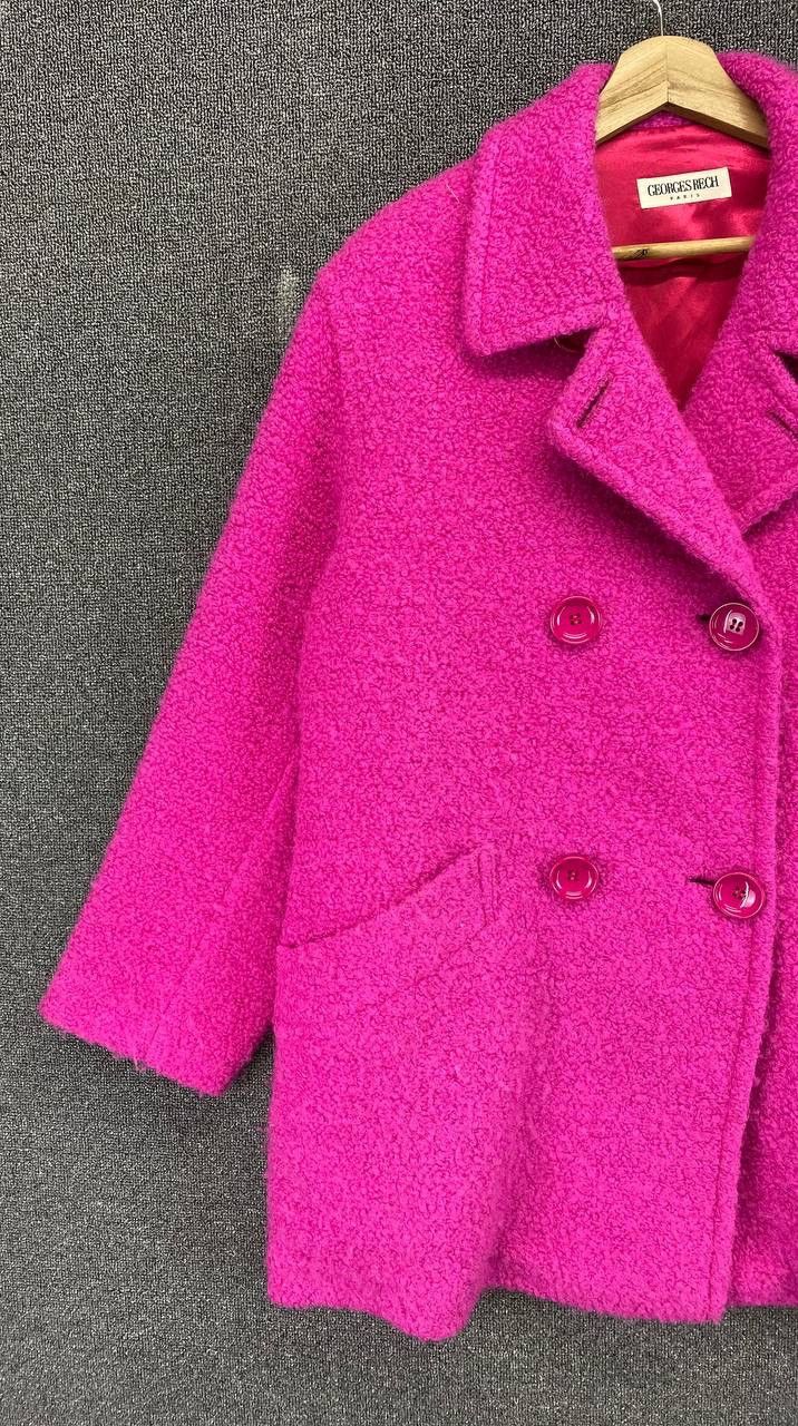 George Vintage George Rech Paris Wool Coat Jacket Size L / US 10 / IT 46 - 3 Thumbnail