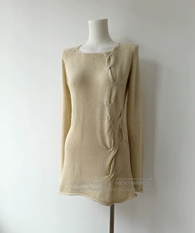 Yohji Yamamoto Yohji Yamamoto 09 SS Minimalist Twist Knit long sleeves Size XS / US 0-2 / IT 36-38 - 2 Thumbnail