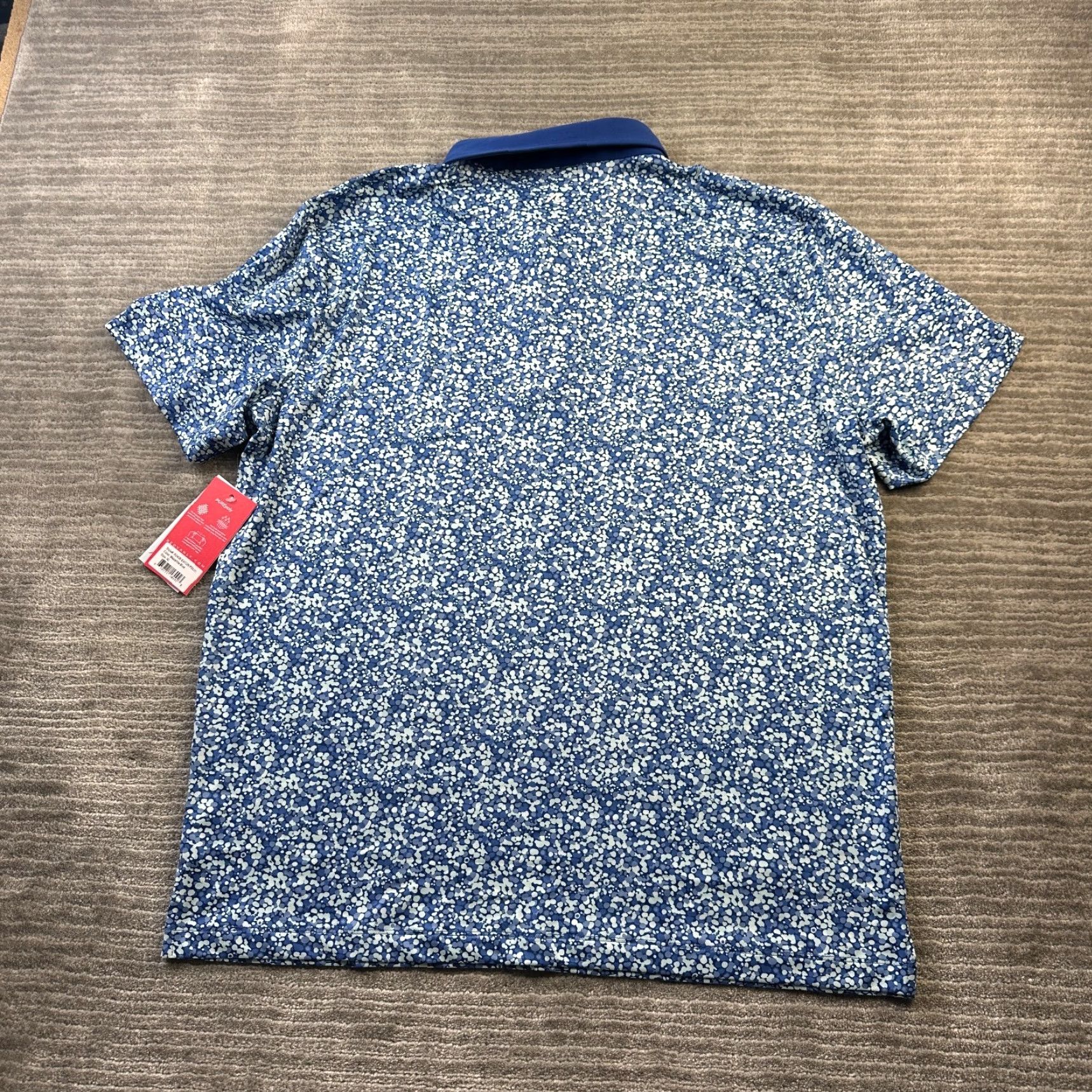 Vintage Redvanly Polo Shirt Mens XL Blue Golf Performance All Over Print Stretch Shirt Size US XL / EU 56 / 4 - 2 Thumbnail