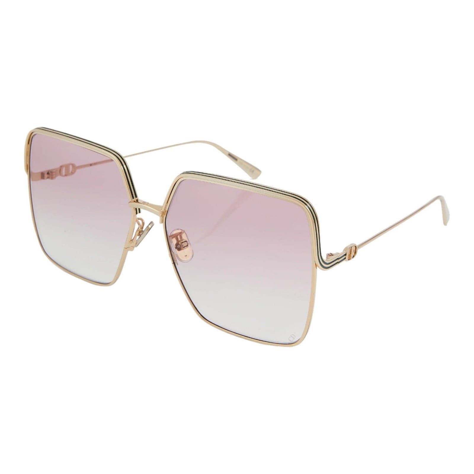 image of Dior 60Mm Square Sunglasses Gold Rose, Men's