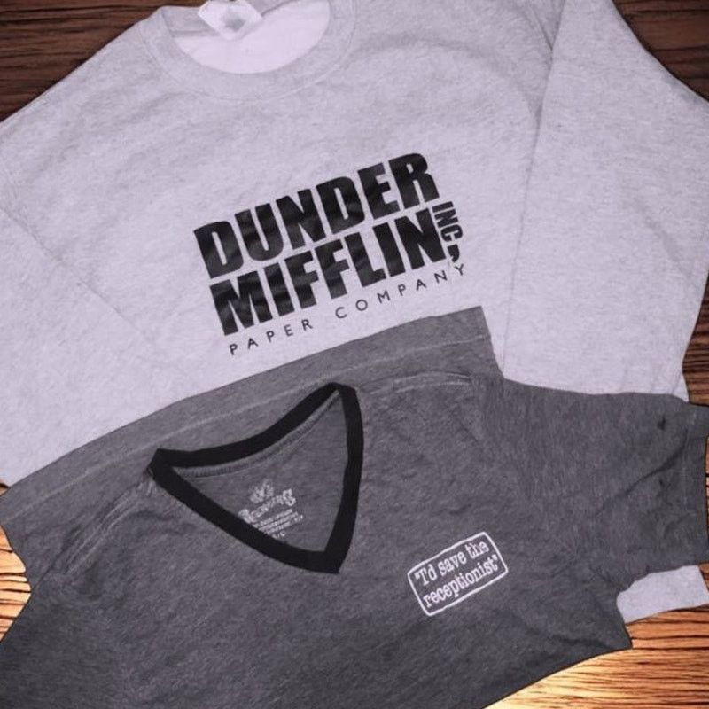 Other Dunder Mifflin Sweatshirt/I'd Save The Receptionist Jim/Pam Size S / US 4 / IT 40 - 1 Thumbnail
