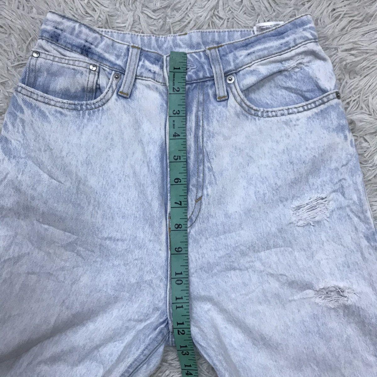 H&M H&M Loose Straight Distressed Baggy Jeans Size 24" / US 00 / IT 34 - 19 Thumbnail