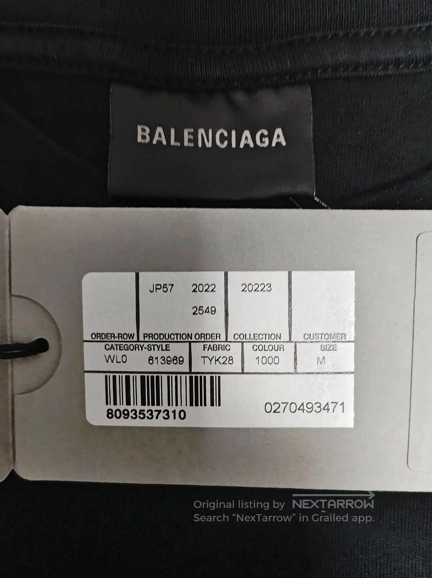 Balenciaga Balenciaga 23SS Classic Small Logo Washed T-Shirt. Size US M / EU 48-50 / 2 - 4 Thumbnail