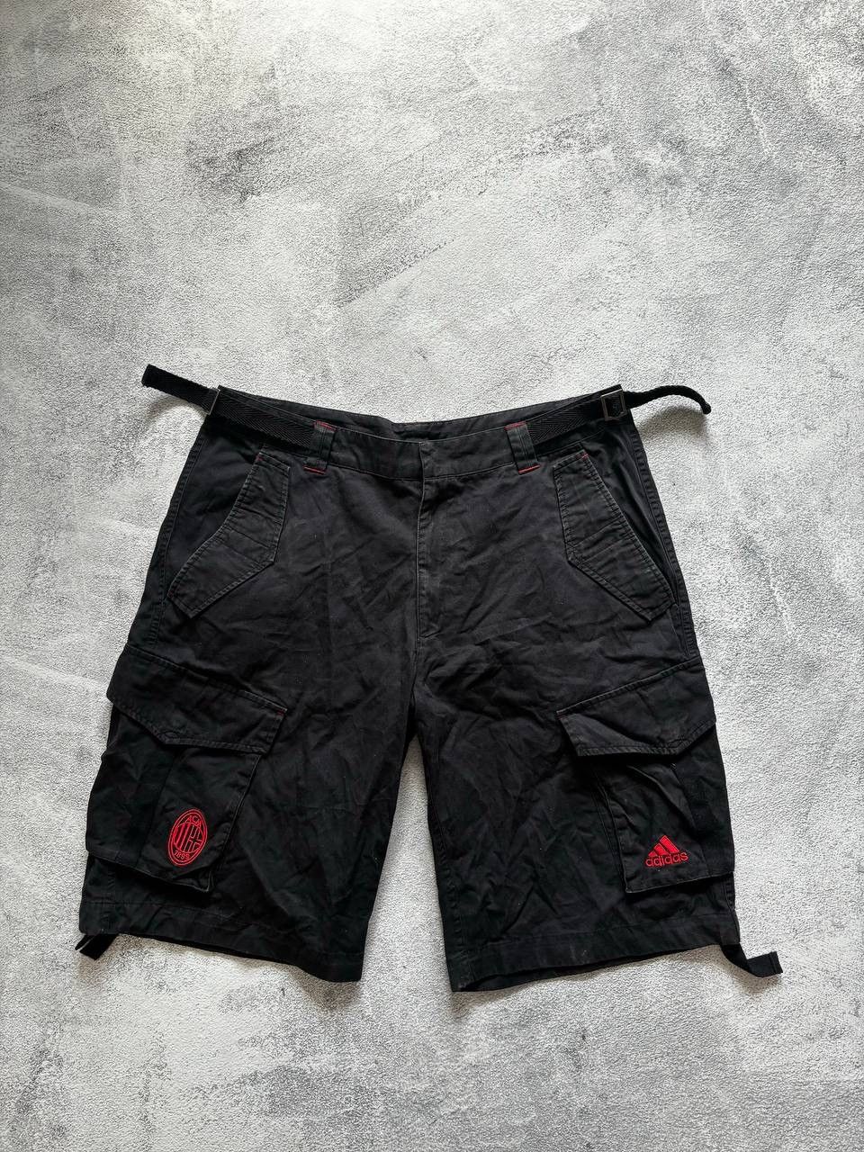 Adidas Milan faded vintage distressed cargo shorts