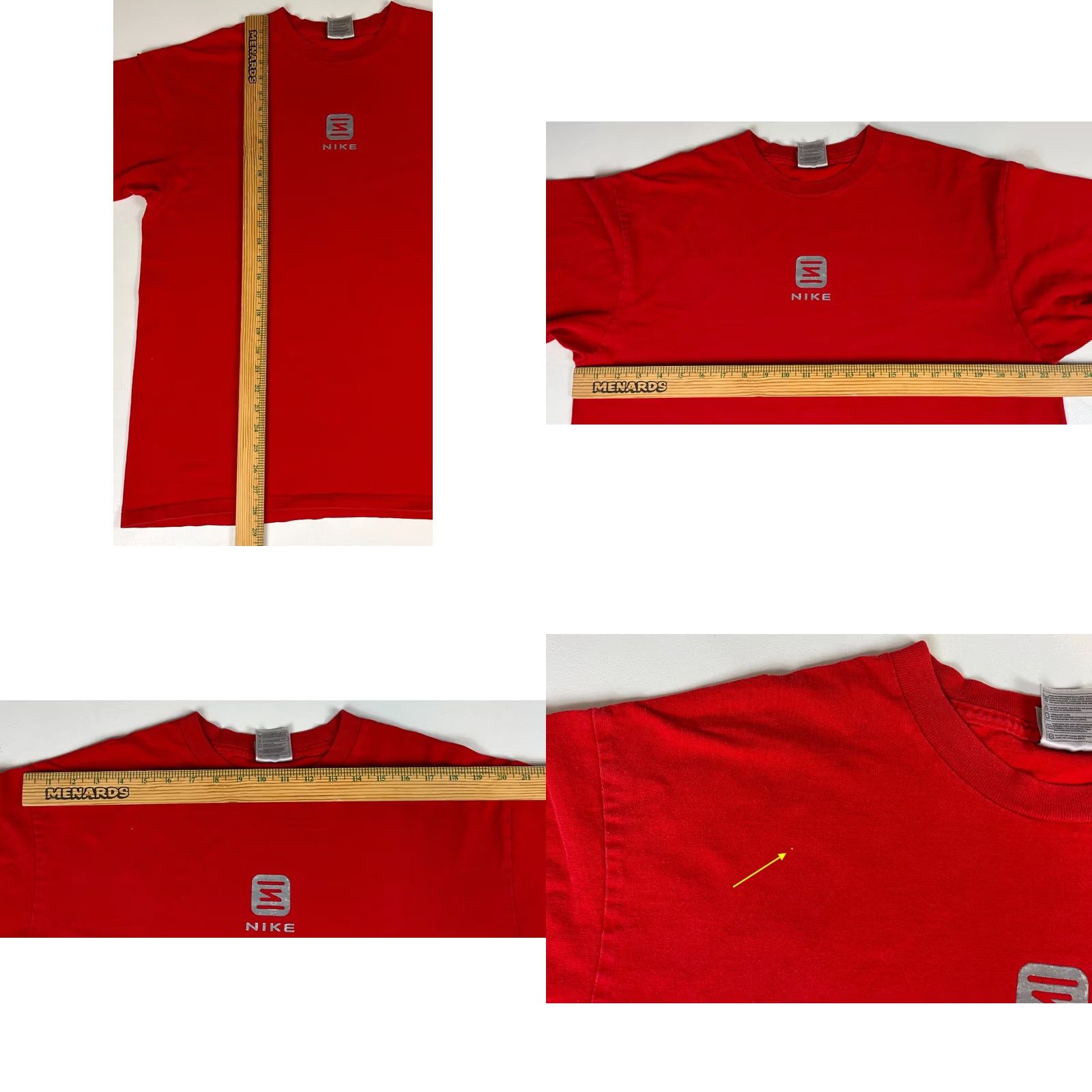 Nike VINTAGE Nike T-Shirt Mens Size L Red Cotton Made in USA 2000s Crew Neck Short Sleeve Size US L / EU 52-54 / 3 - 8 Thumbnail