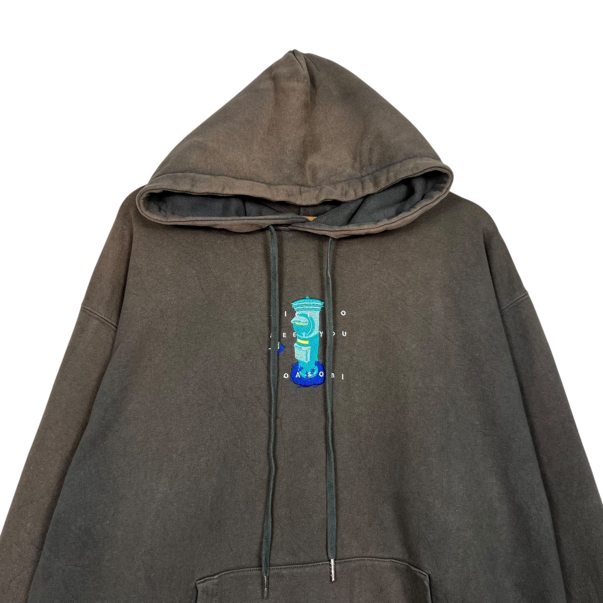 Japanese Brand YOASOBI Sun Faded Green Pullover Hoodies #3836-C175 Size US L / EU 52-54 / 3 - 2 Thumbnail