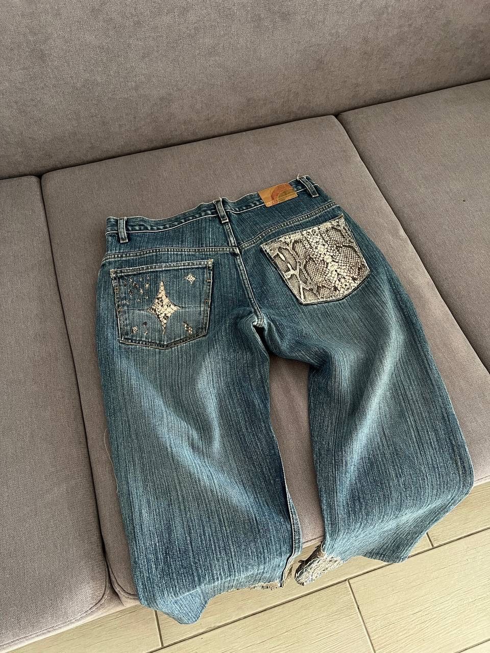 Other Vintage Boro Style Avant Garde Jeans Size 34" / US 12 / IT 48 - 6 Thumbnail