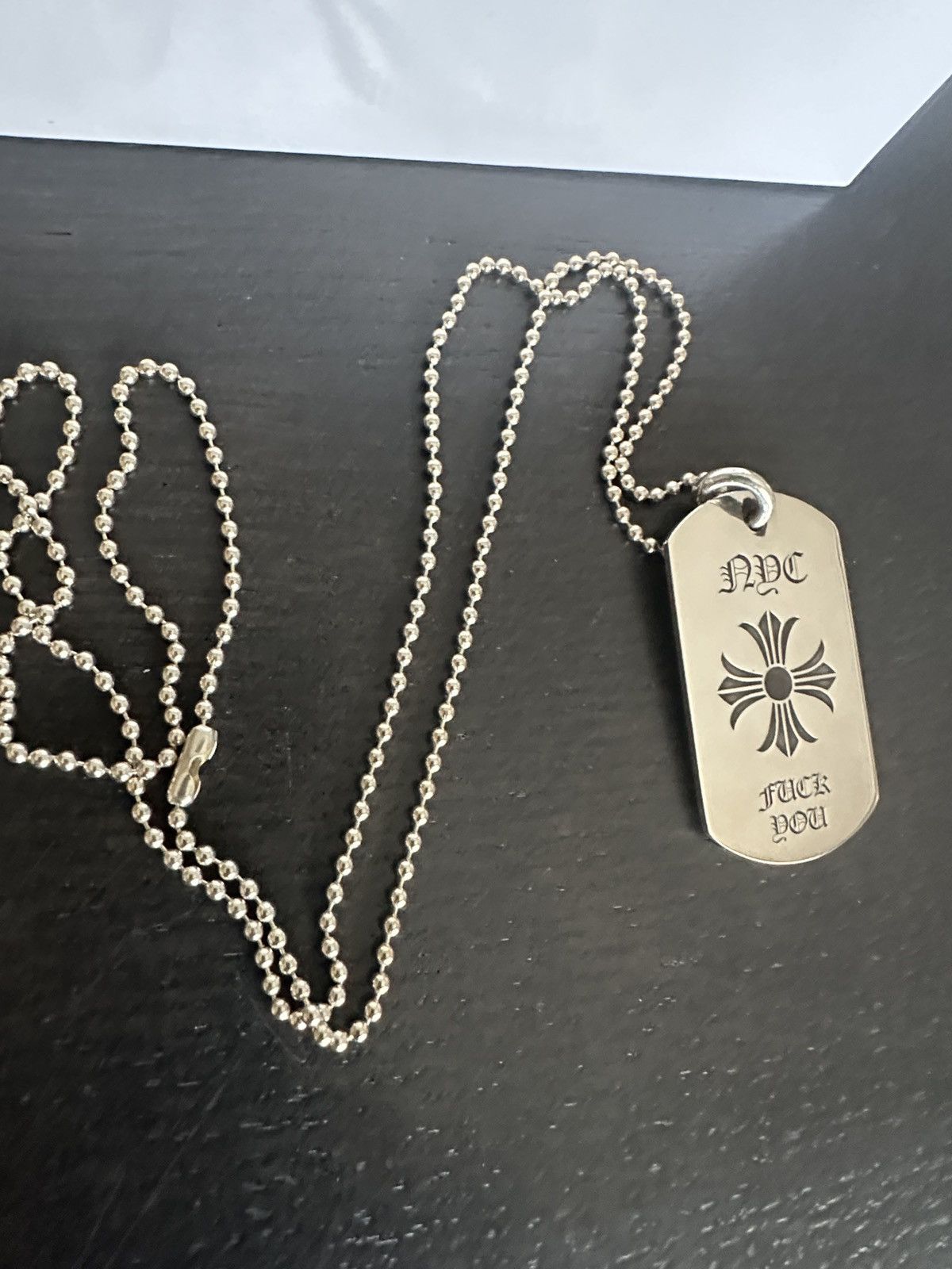 Chrome Hearts Chrome hearts dog tag silver necklace NYC exclusive