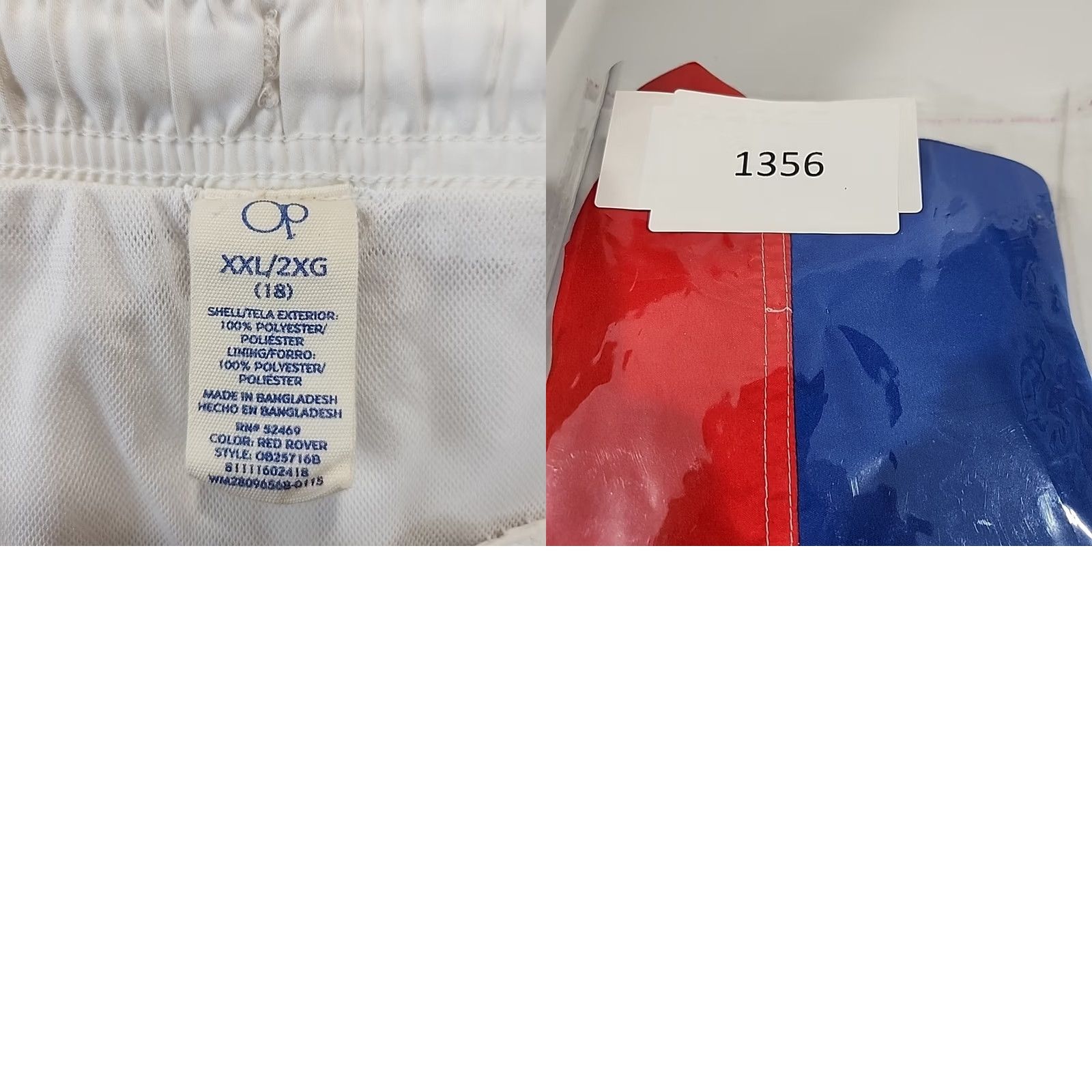 Vintage VINTAGE Ocean Pacific Striped Swim Trunks Board Shorts 2XL Men Red White Blue Lined Pockets 90s 2000s OP Surfing Beach Size US 39 - 9 Thumbnail