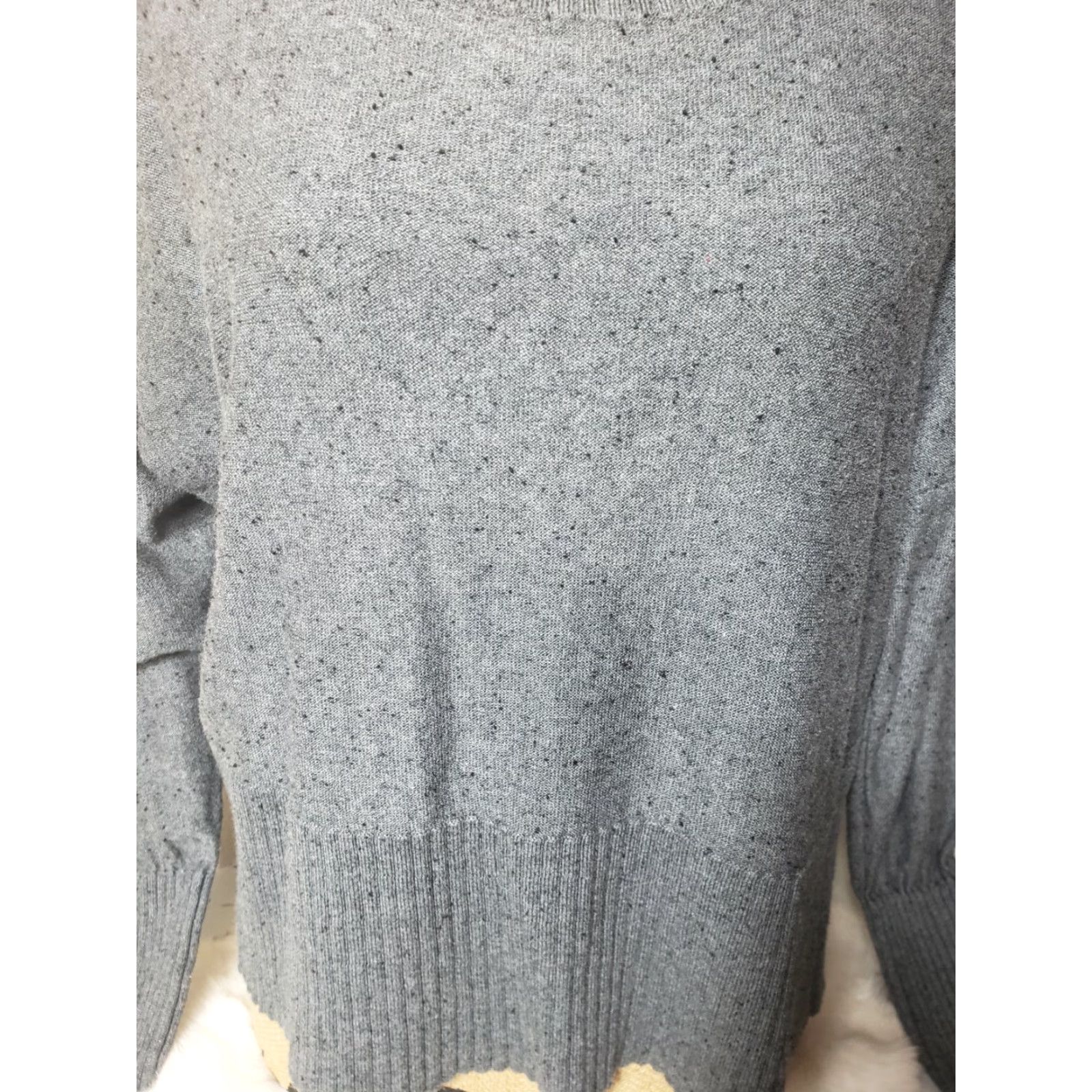 Loft VINTAGE Lou & Grey Loft Cropped Flecked Drop Shoulder Sweater-Size M Size M / US 6-8 / IT 42-44 - 2 Thumbnail